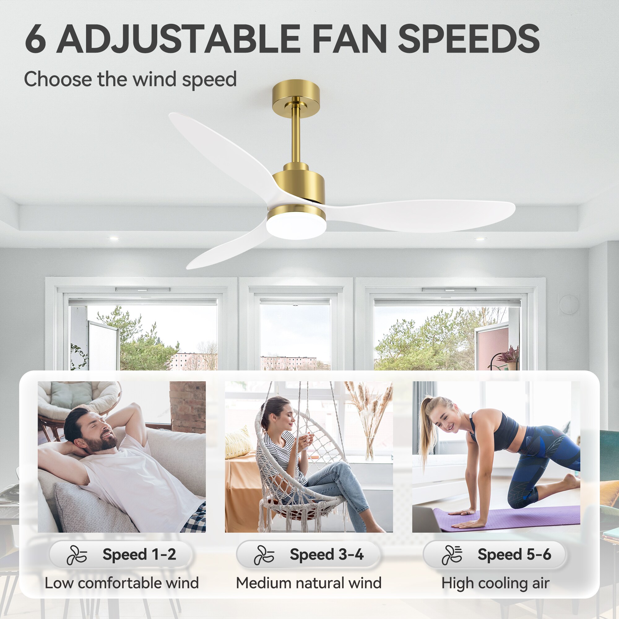Breezary 30007-WH-T Ceiling-Fans - View #12