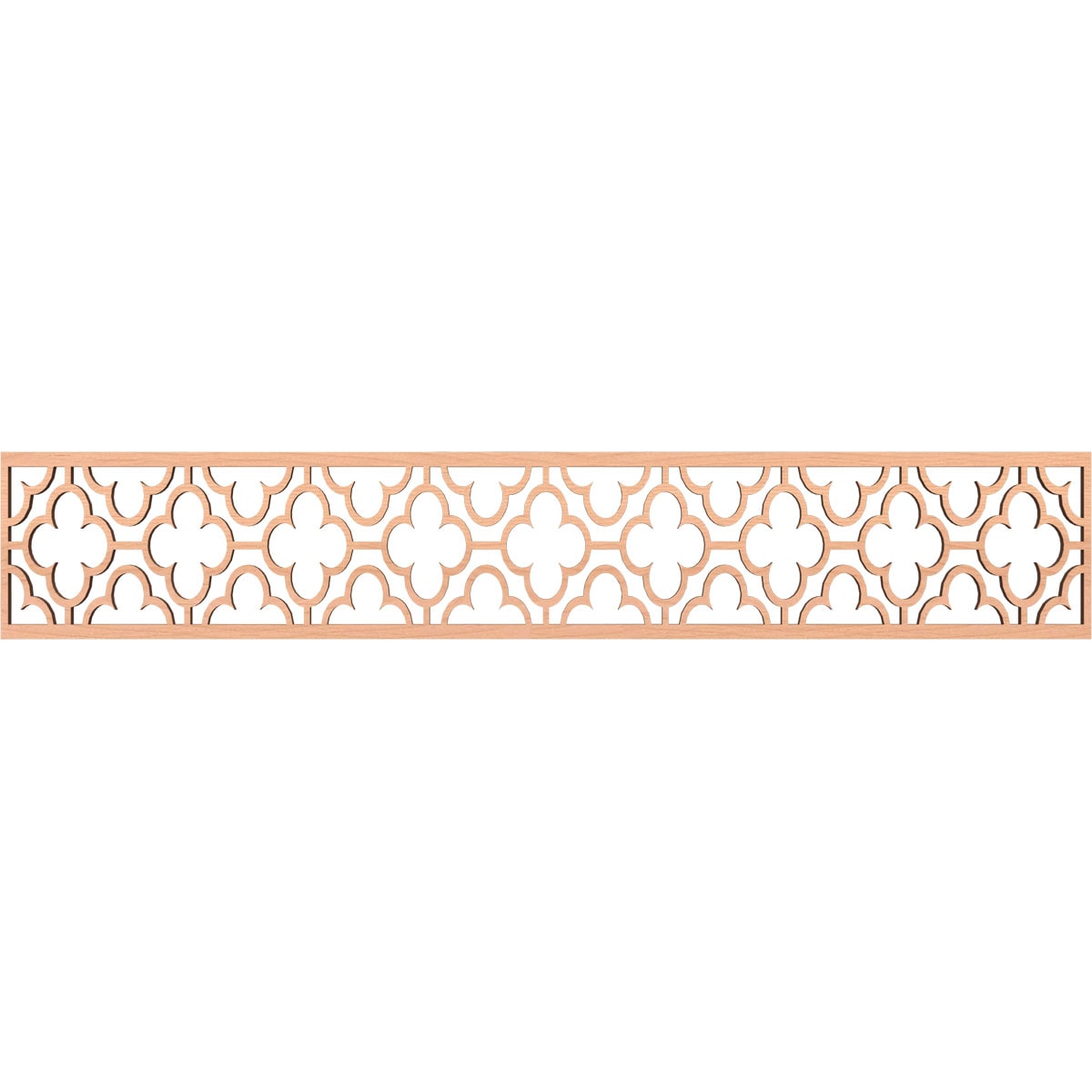 Ekena Millwork MLDB08X46CHIAL Chicago Fretwork Flat Trim 8-in x 3.89-ft Alder Brown Unfinished 2155847 Pierced Wall Panel Moulding