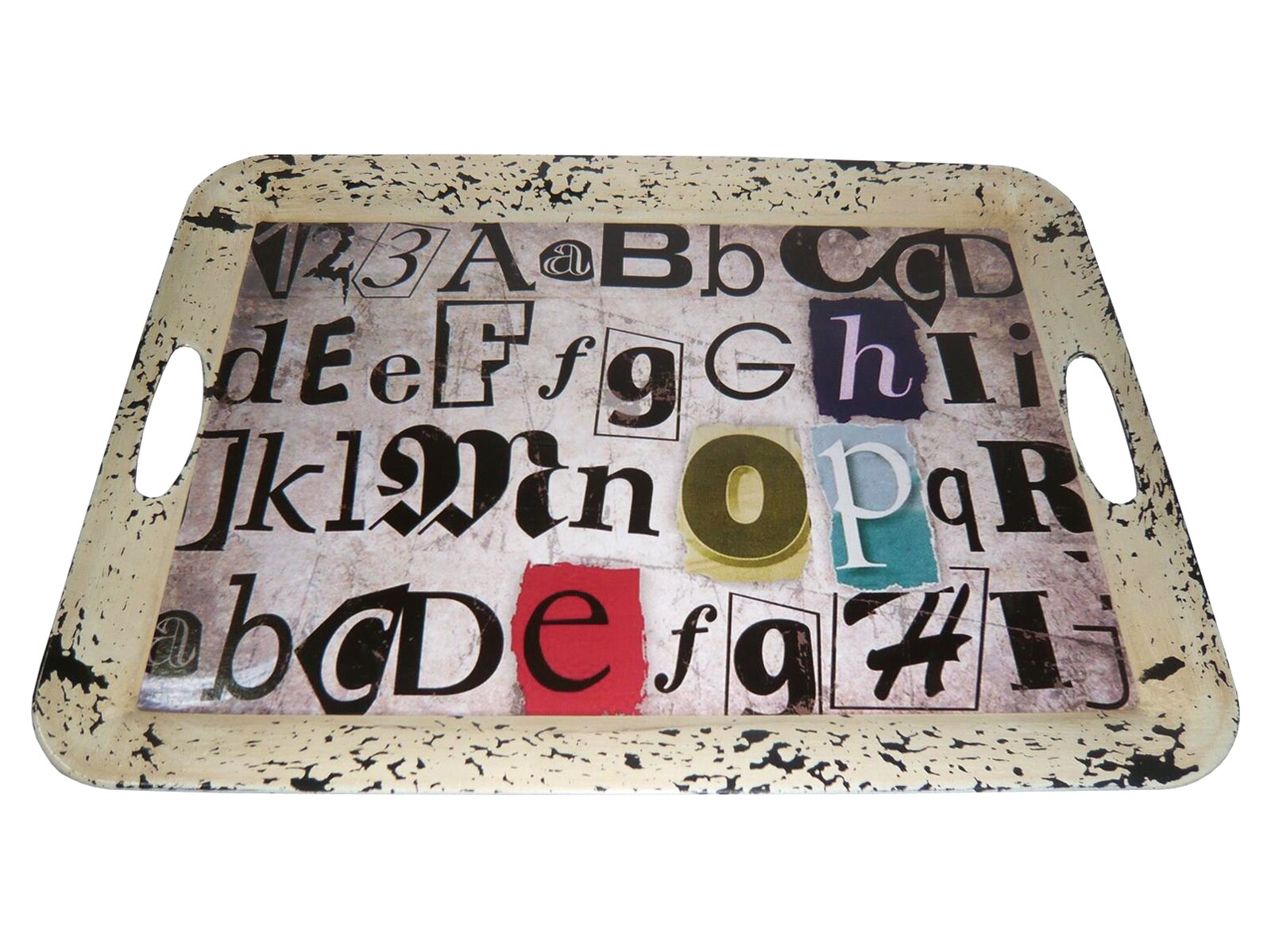 HomeRoots 4000274836 15-in x 1-in Multi Color Oval Serving Tray