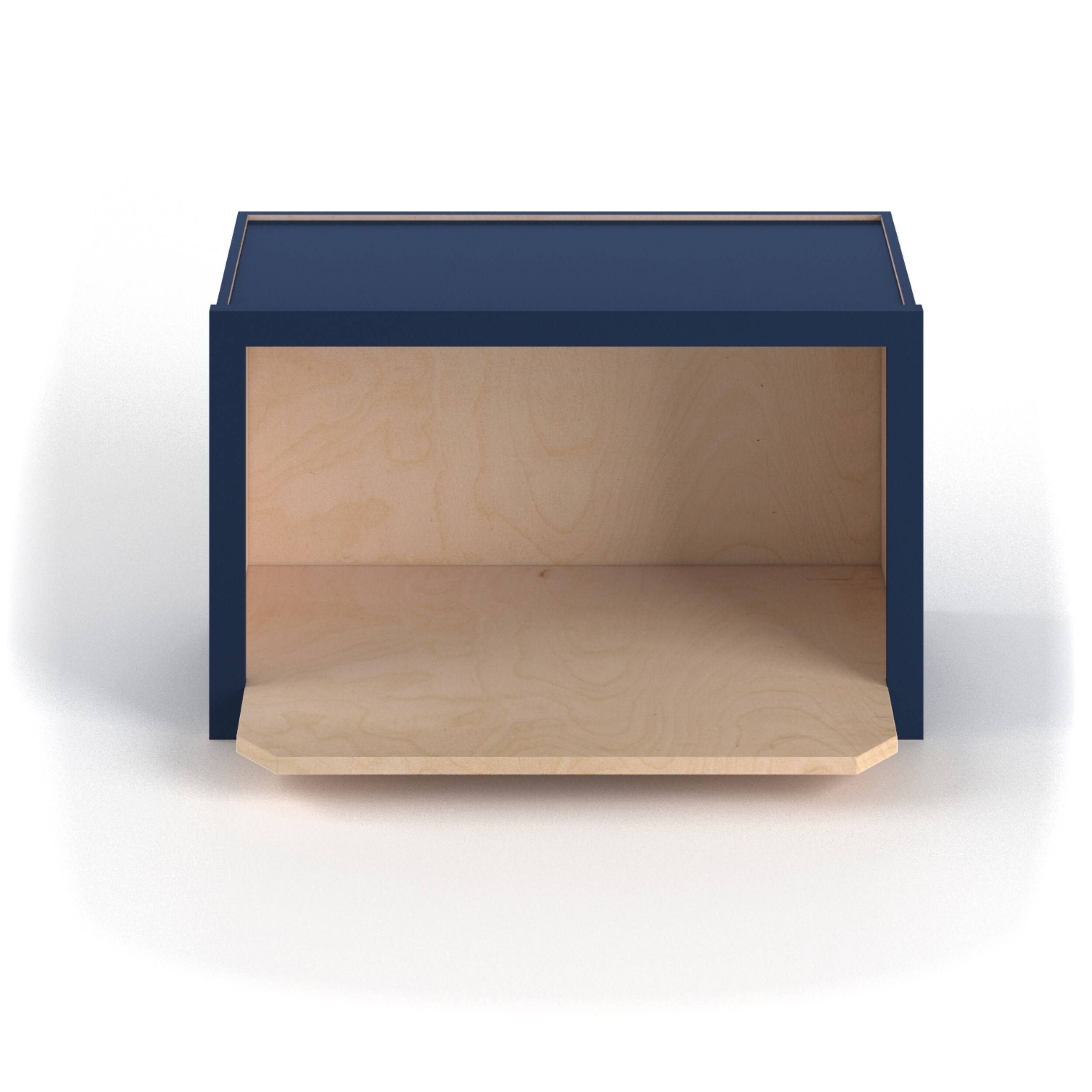 Valleywood Cabinetry 30-in W x 18-in H x 12-in D Marine Blue Birch Microwave Wall Ready To Assemble Plywood Cabinet (Flat Panel Style)