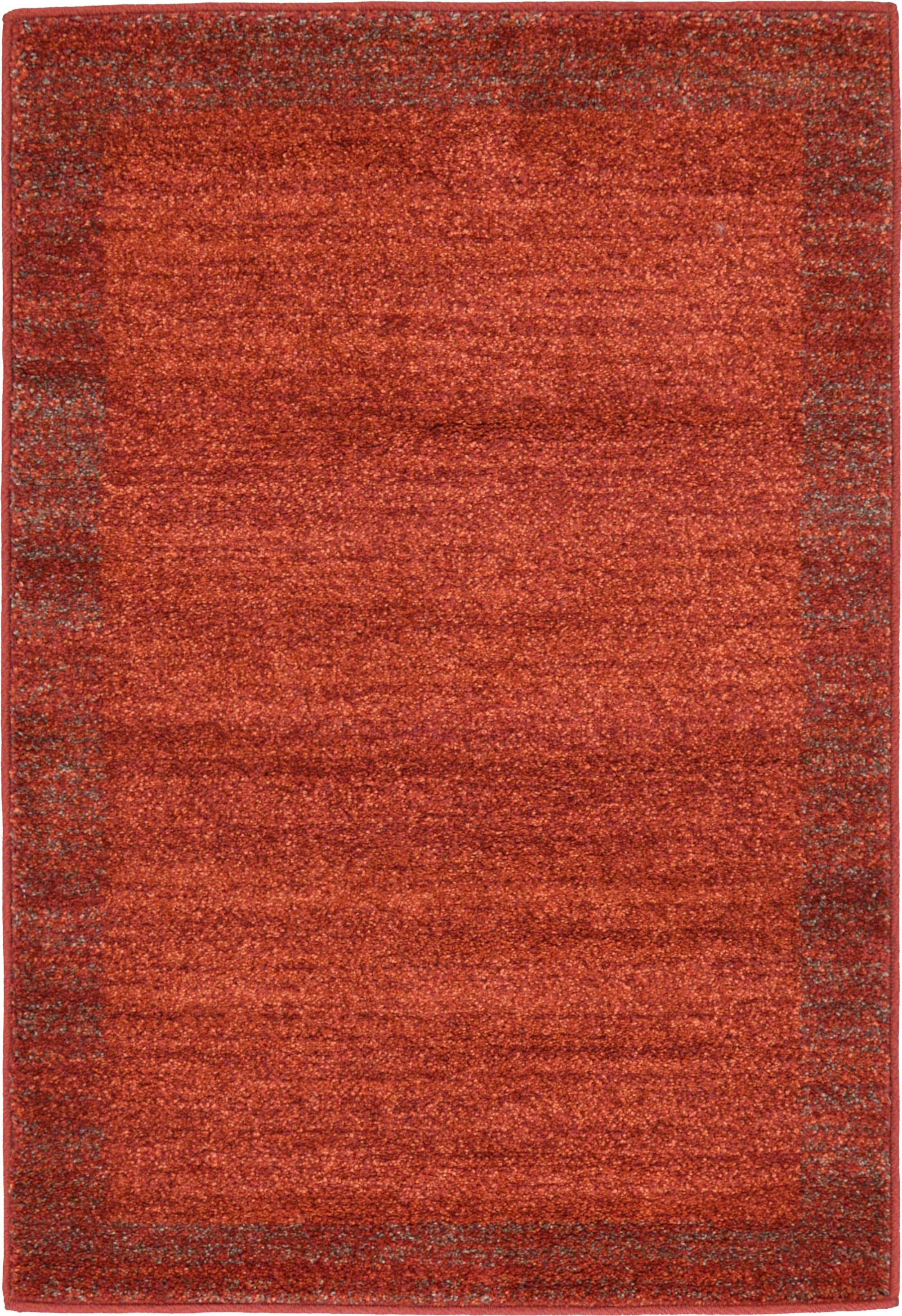 Unique Loom 3132228 Abigail Del Mar 2 x 3 (ft) Loomed Polypropylene Terracotta/Red Rectangular Indoor Border Area rug