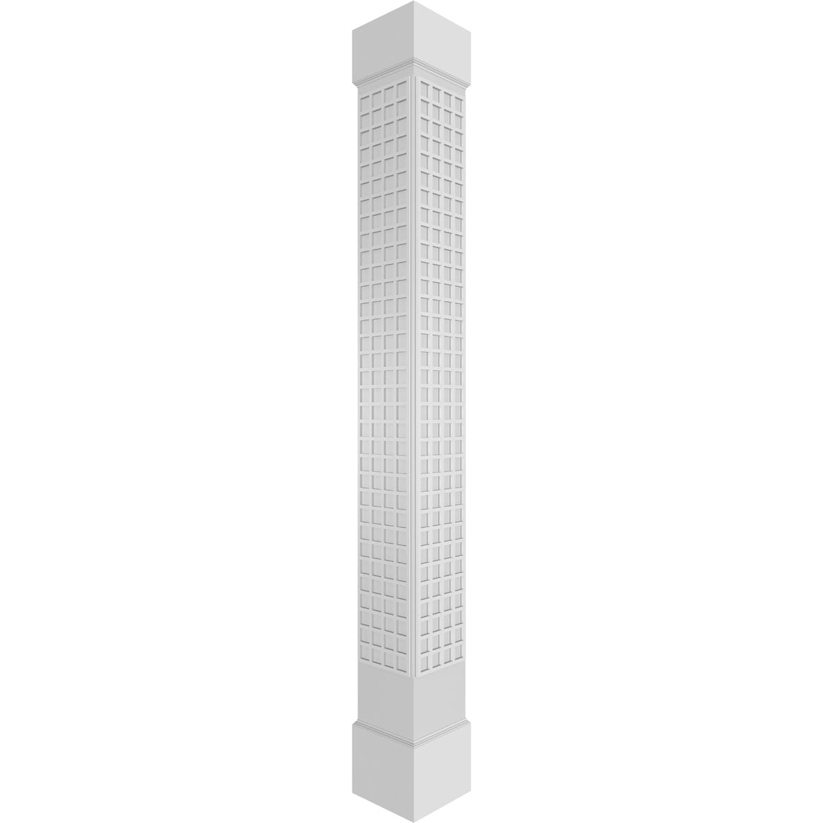 Ekena Millwork CC1009ENMNCCSCS Manchester Fretwork 10-Inches L x 9-Feet Unfinished PVC Column Wrap