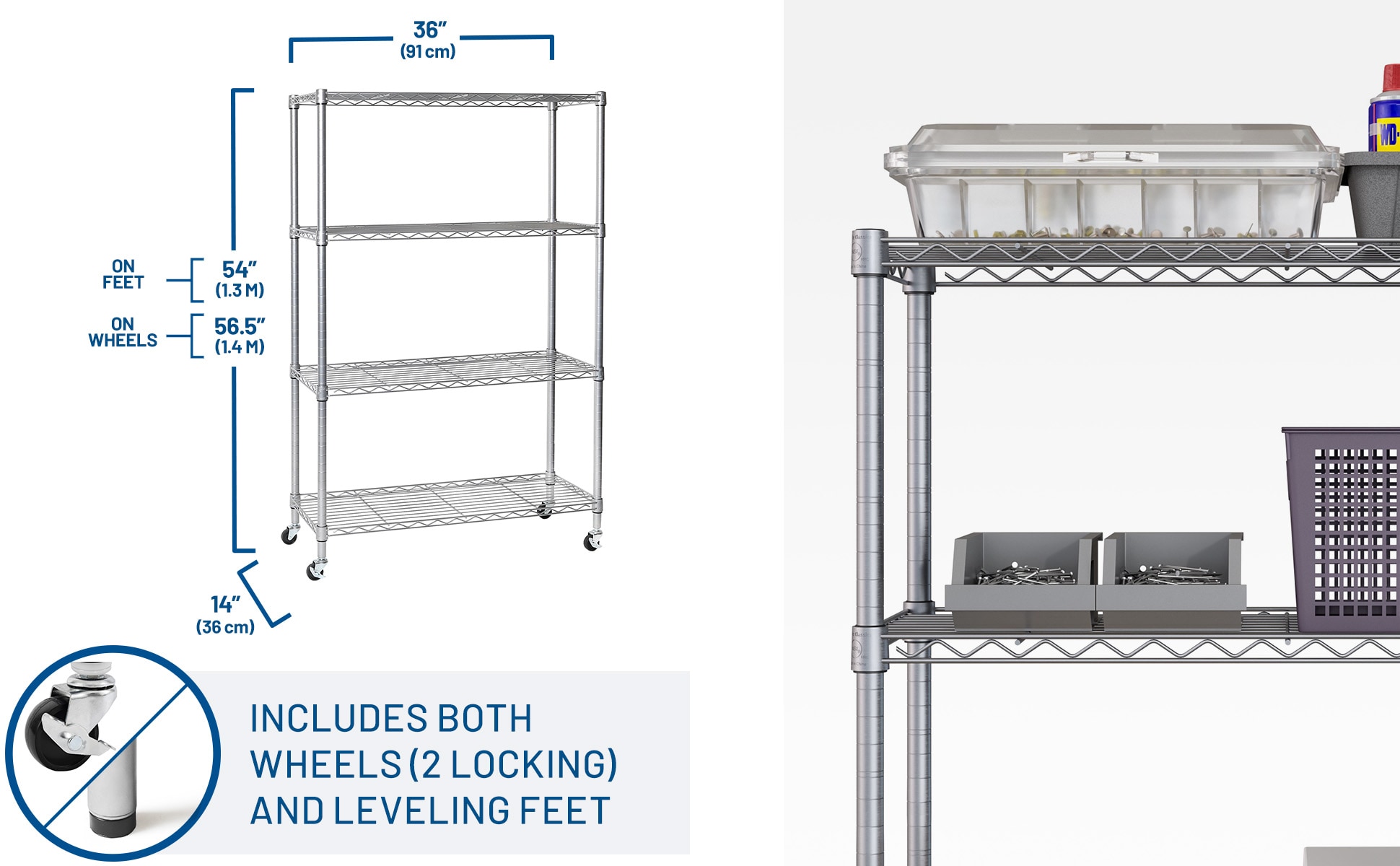 Seville Classics SHE15385B Free-Standing-Shelving - View #6