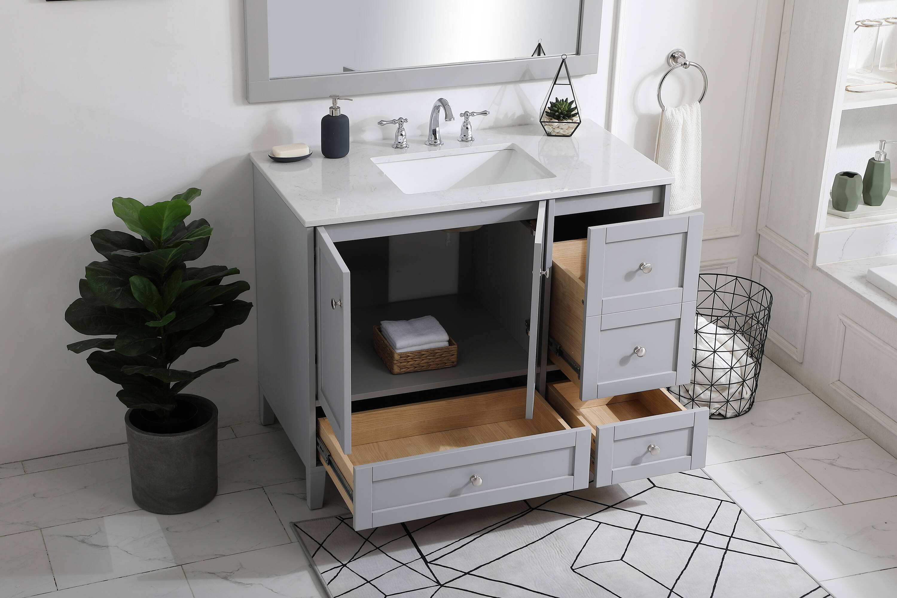 Elegant Decor FI54042GR Bath-Vanity-Combo - View #5