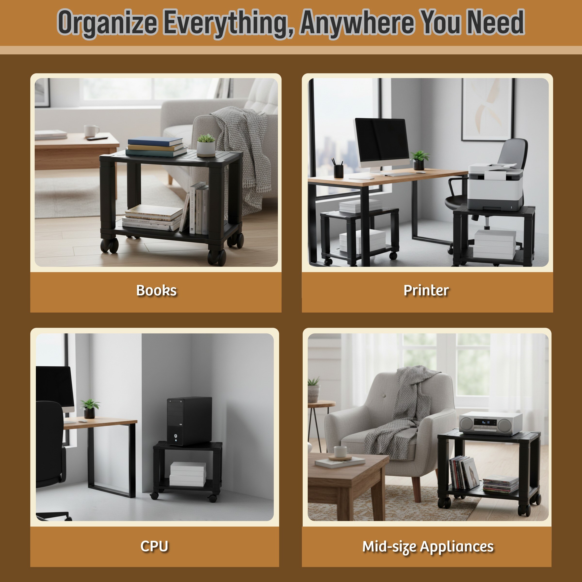 Hastings Home 609175WVZ Office-Carts - View #4