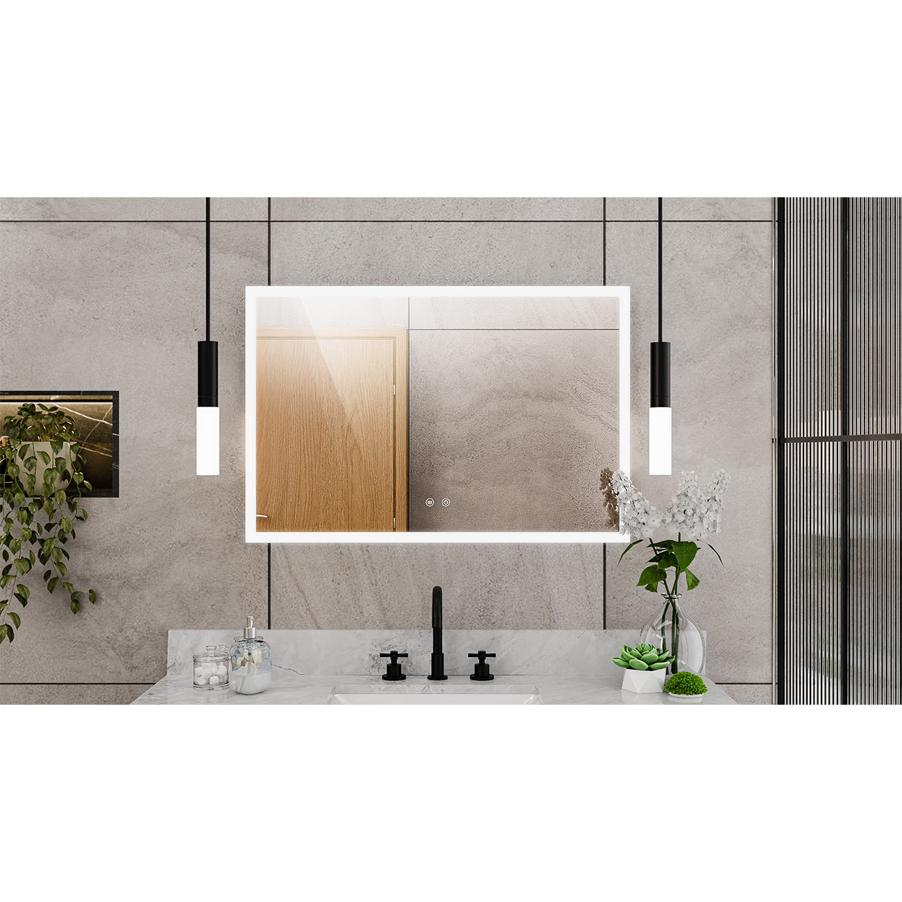 DreamLine LMBL2436R Framed-Bath-Mirrors - View #4