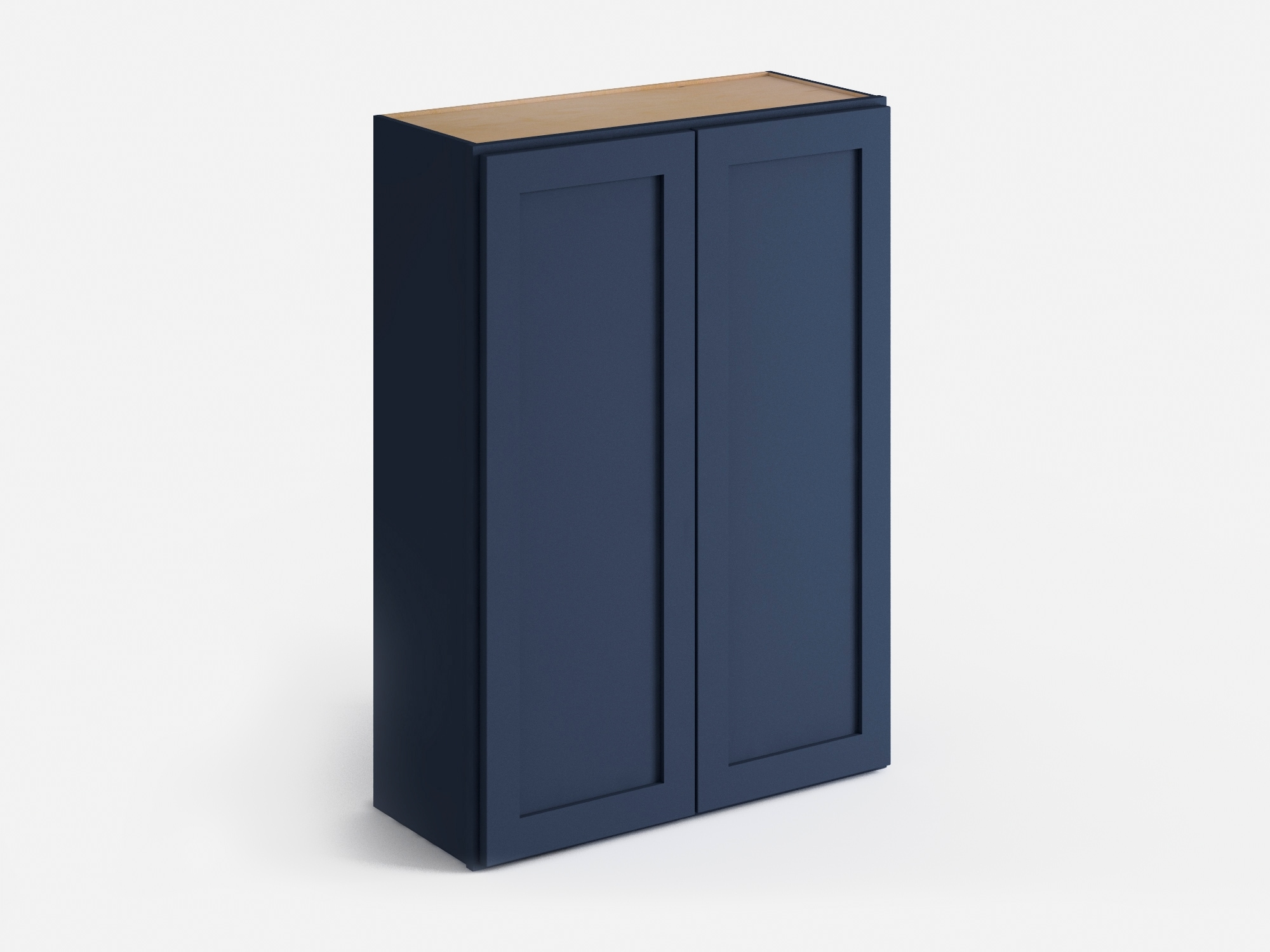 Valleywood Cabinetry 30-in W x 36-in H x 12-in D Rustic Hickory Wall Ready To Assemble Plywood Cabinet (Flat Panel Shaker Door Style)