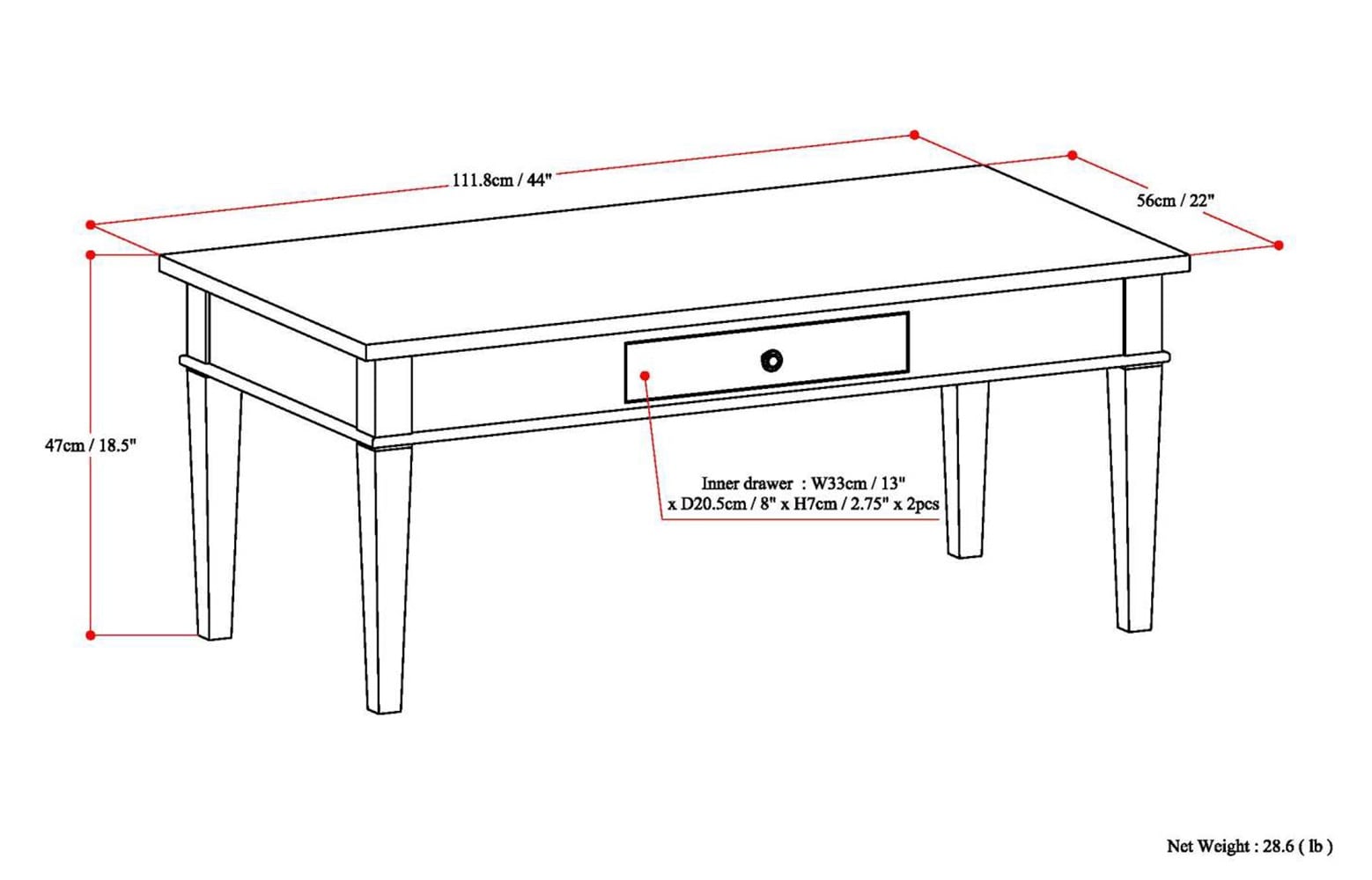 Simpli Home 3AXCCRL-01 Coffee-Tables - View #9