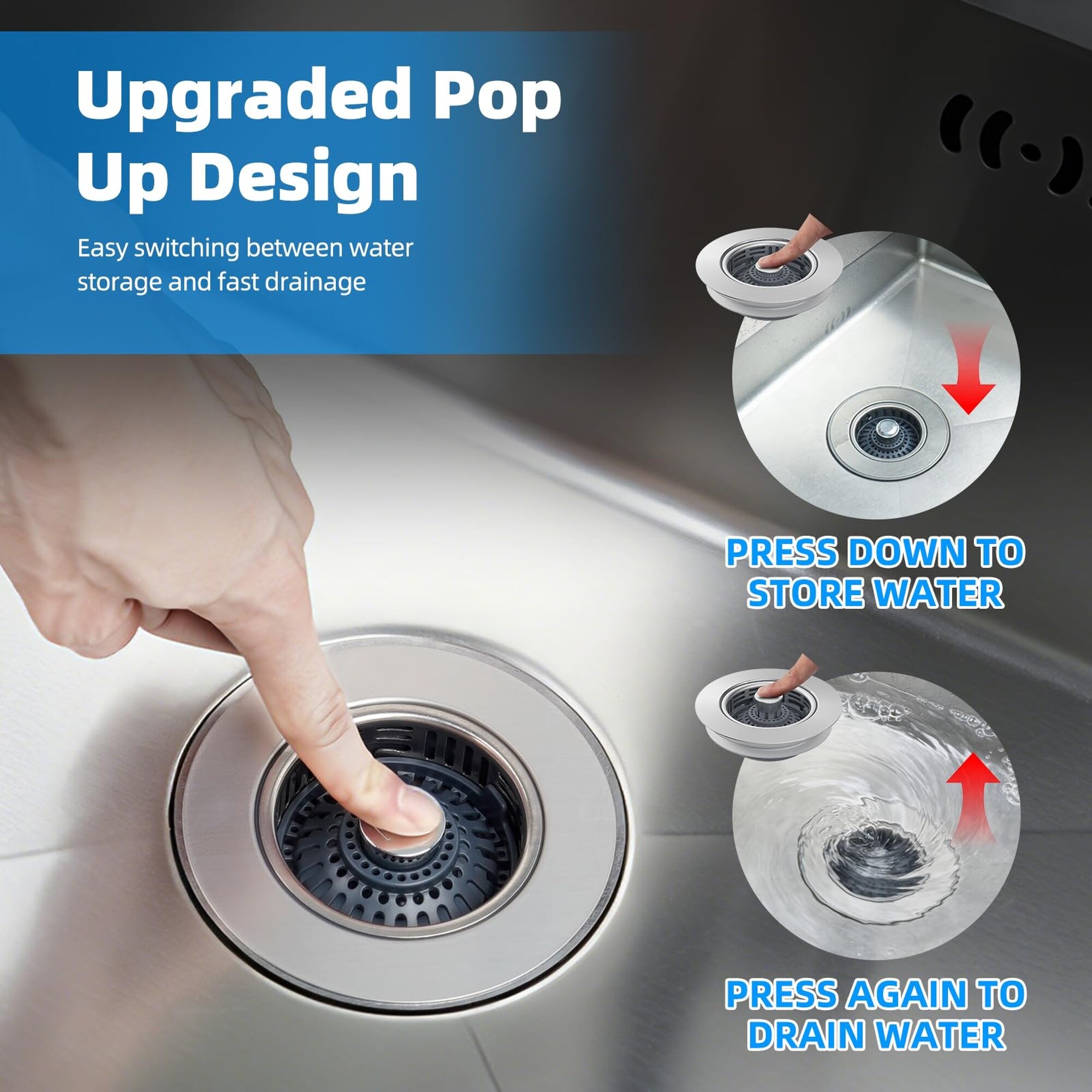 Numhew NHLYNN82042 Kitchen-Sink-Strainers - View #6