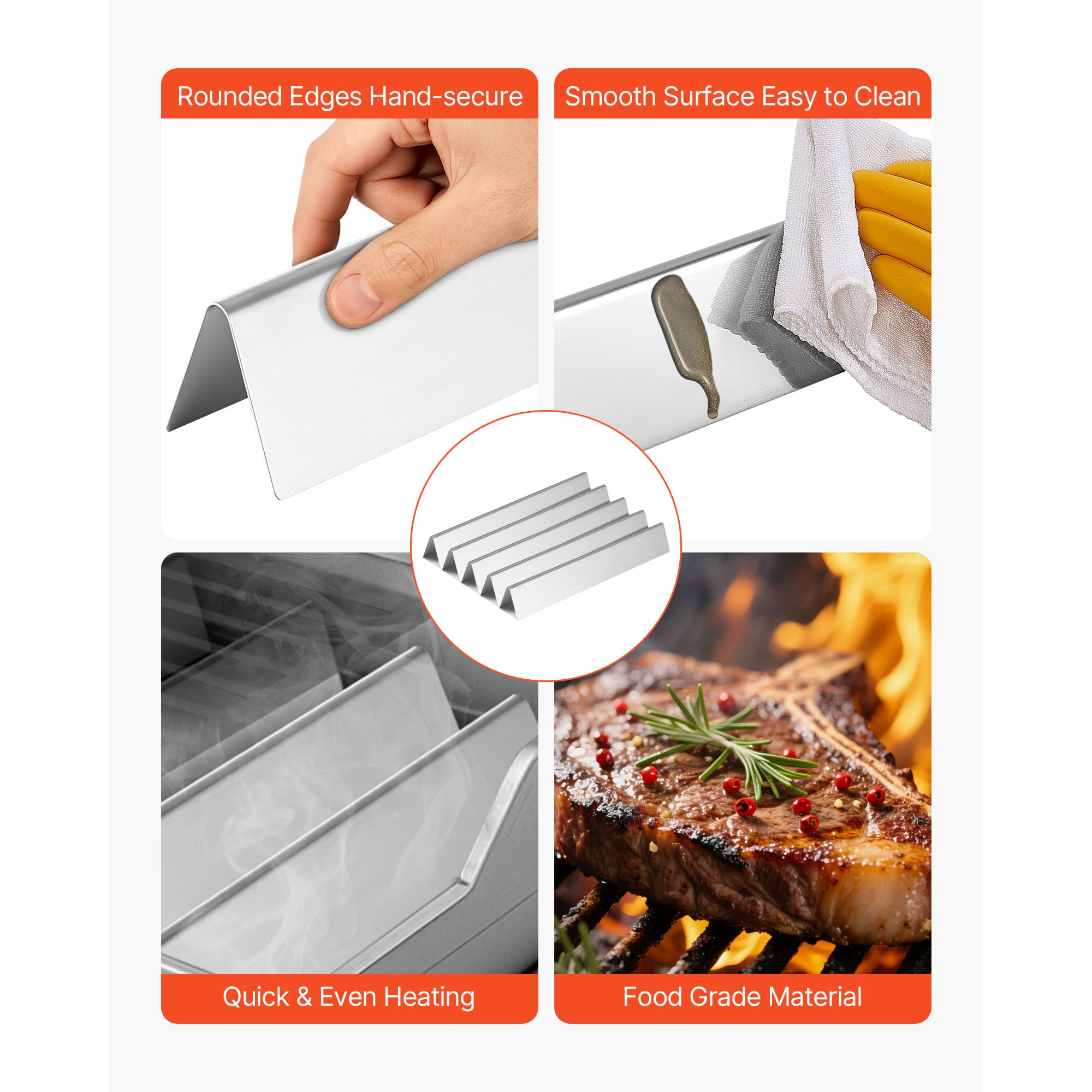 VEVOR SCRQKLFHBBXG11672V0 Gas-Grill-Heat-Plates-Briq-Grates - View #5