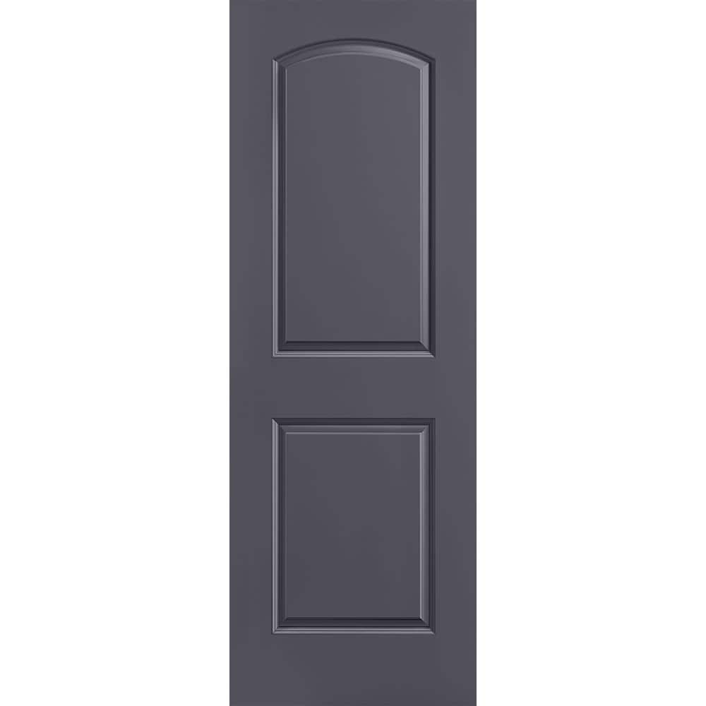 Masonite 1317736 Roman 28-in x 80-in Slate 2-panel round top Smooth Solid core Prefinished Molded composite Slab Door