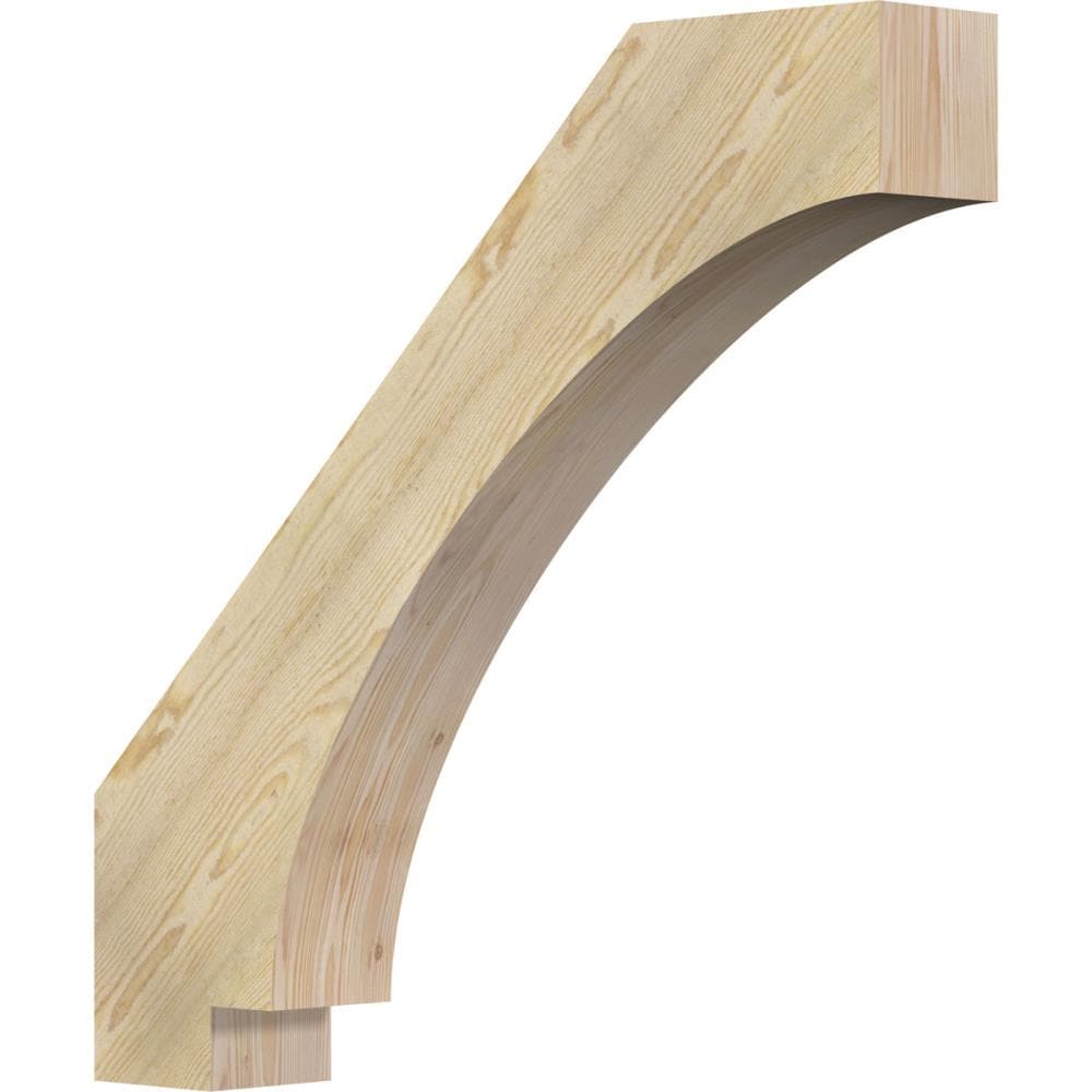 Ekena Millwork BRC06X36X36IMP00RDF 6-in x 36-in x 36-in Douglas Fir Unfinished Wood Imperial Rough Sawn Knee Brace