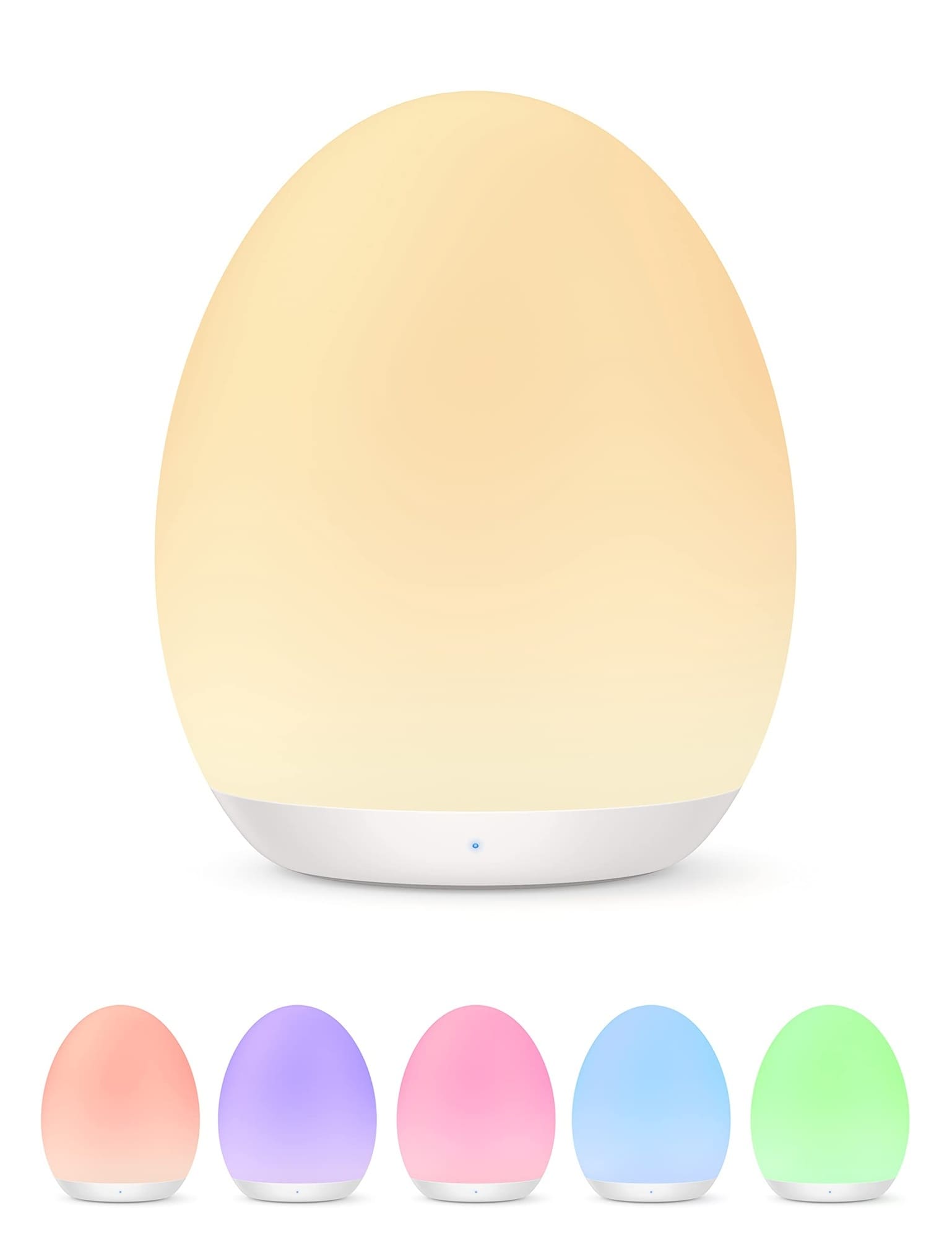 Vrbgify  Kids Night Light 7 Color Changing Touch Control BPA Free Nursery Lamp for Breastfeeding Stepless Dimming 1h Timer Rechargeable 1 Piece