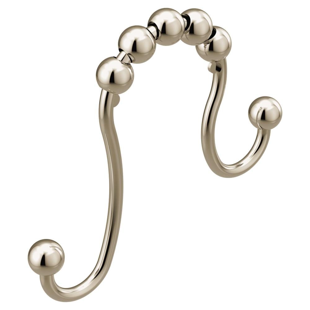 Utopia Alley Deco Flat Double Roller Shower Curtain Hooks in
