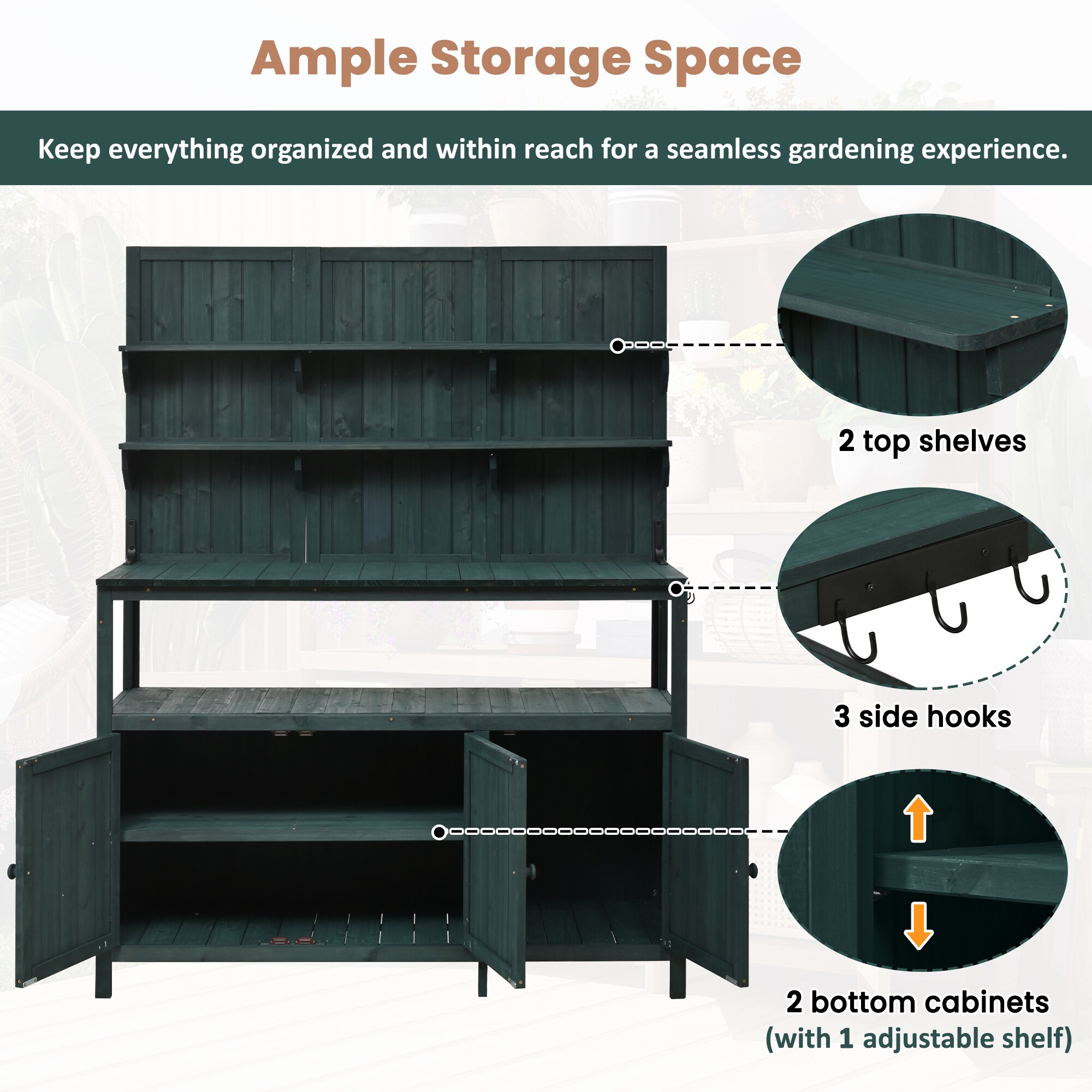 Kahomvis G243-QP717-01 Potting-Benches - View #5