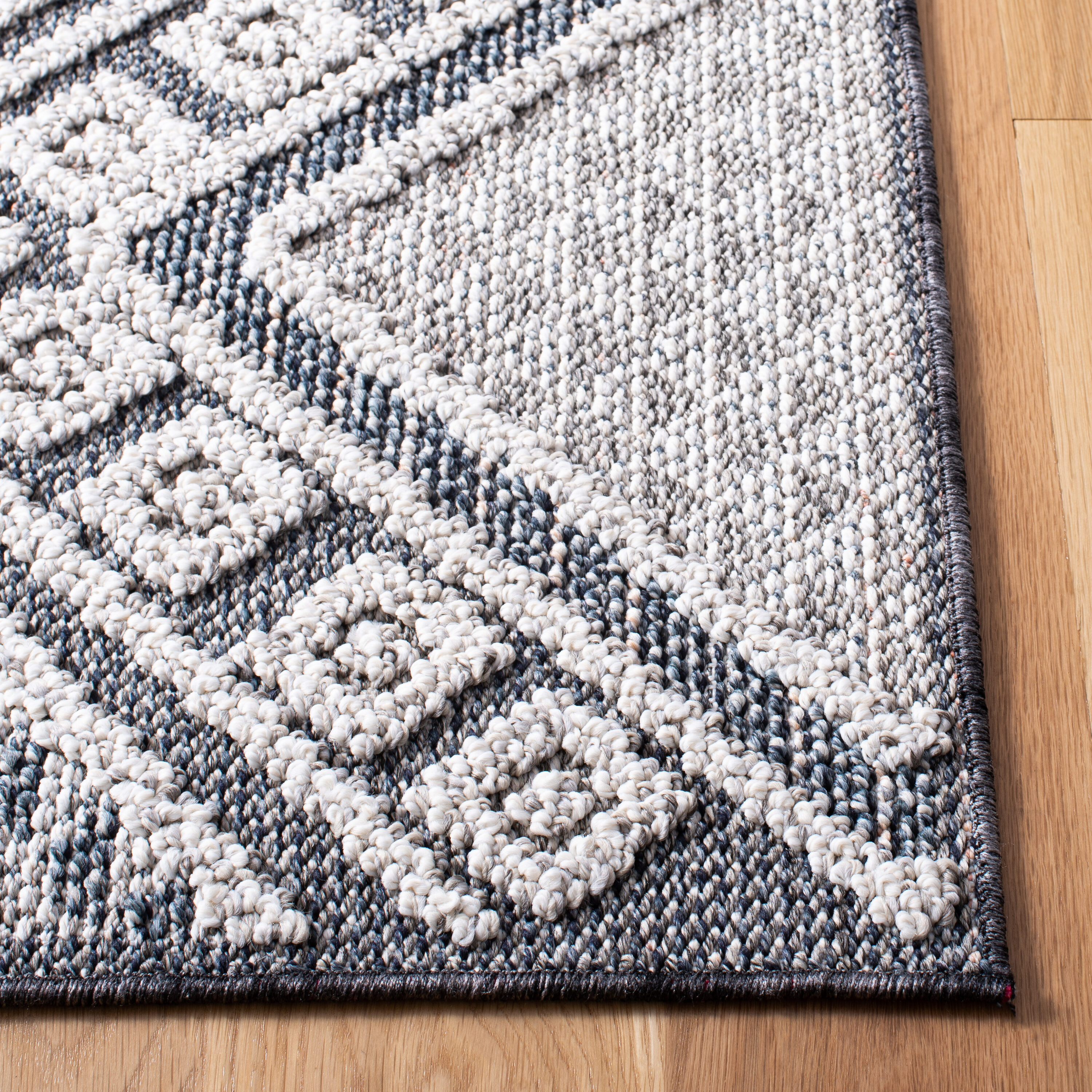 Elegant Gray Synthetic 8' x 10' Non-Slip Rectangular Area Rug