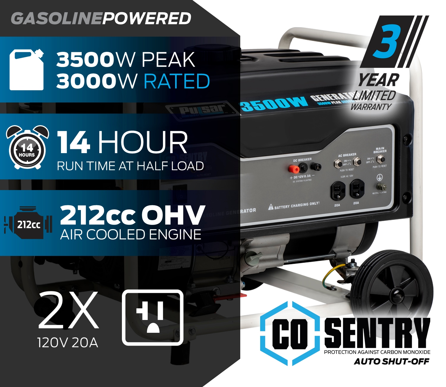 Pulsar Products PG3500MRCO Portable-Generators - View #2