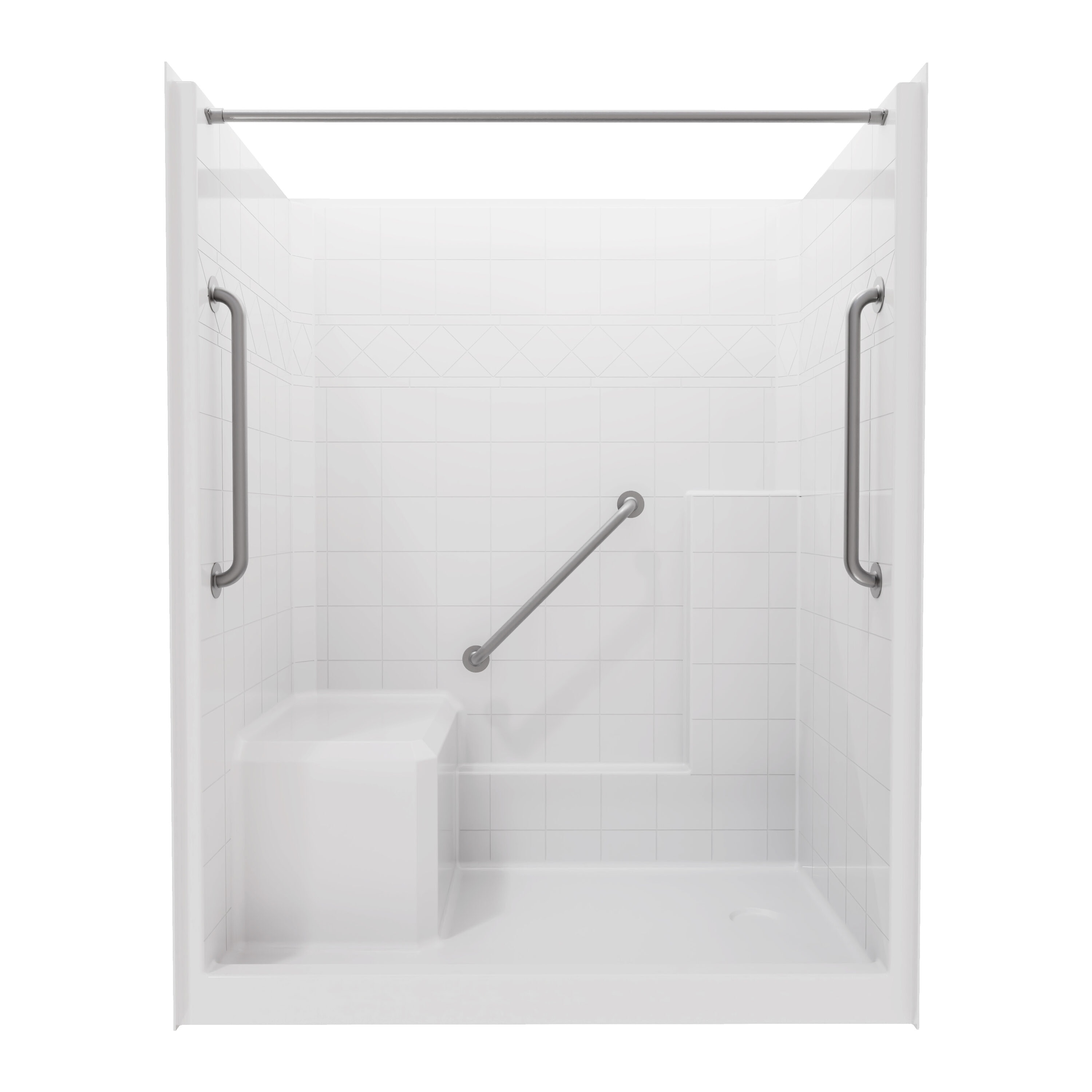 Laurel Mountain LM6036SH1S1PLWHT Alcove-Shower-Kit - View #2