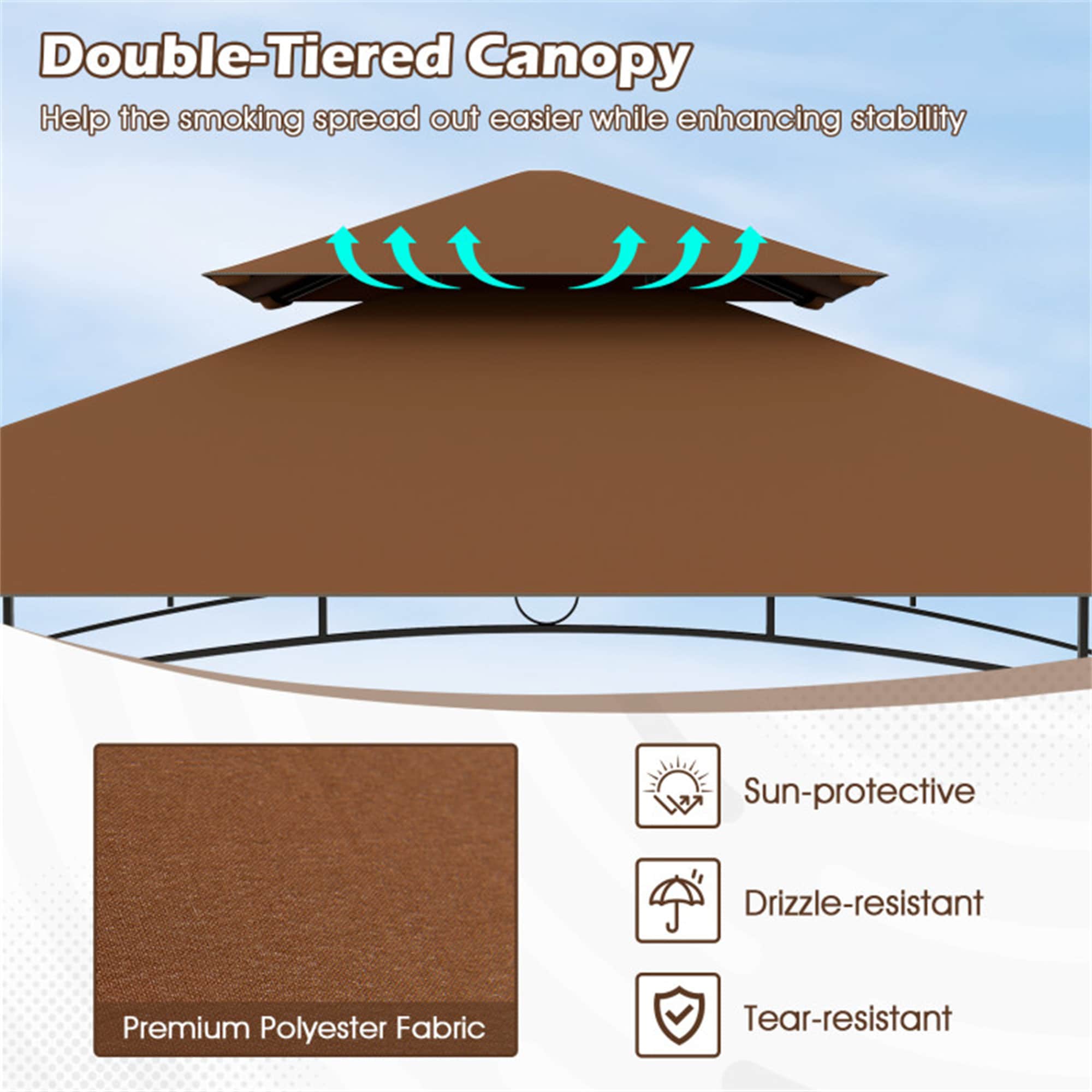 BABOOM BOM-0835BE-CO Wood-Resin-Gazebos - View #6