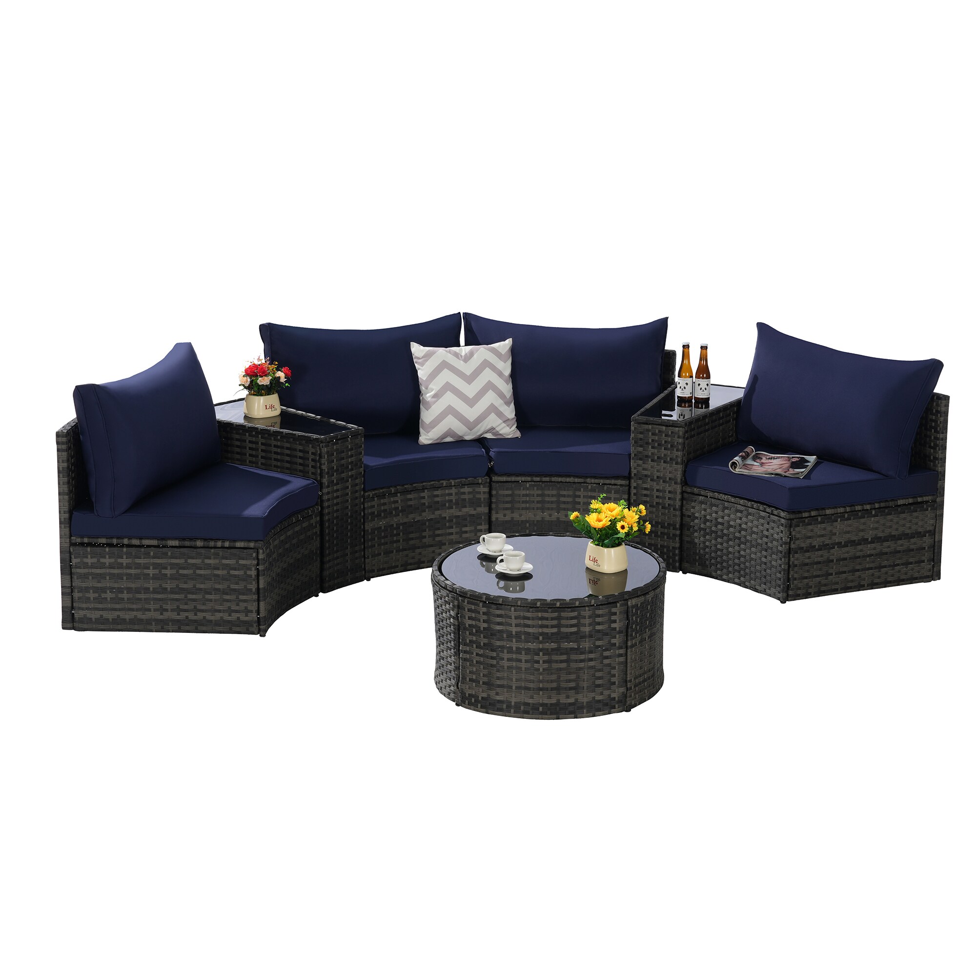 SINOFURN SYB670031BL Patio-Sofas-Daybeds - View #3