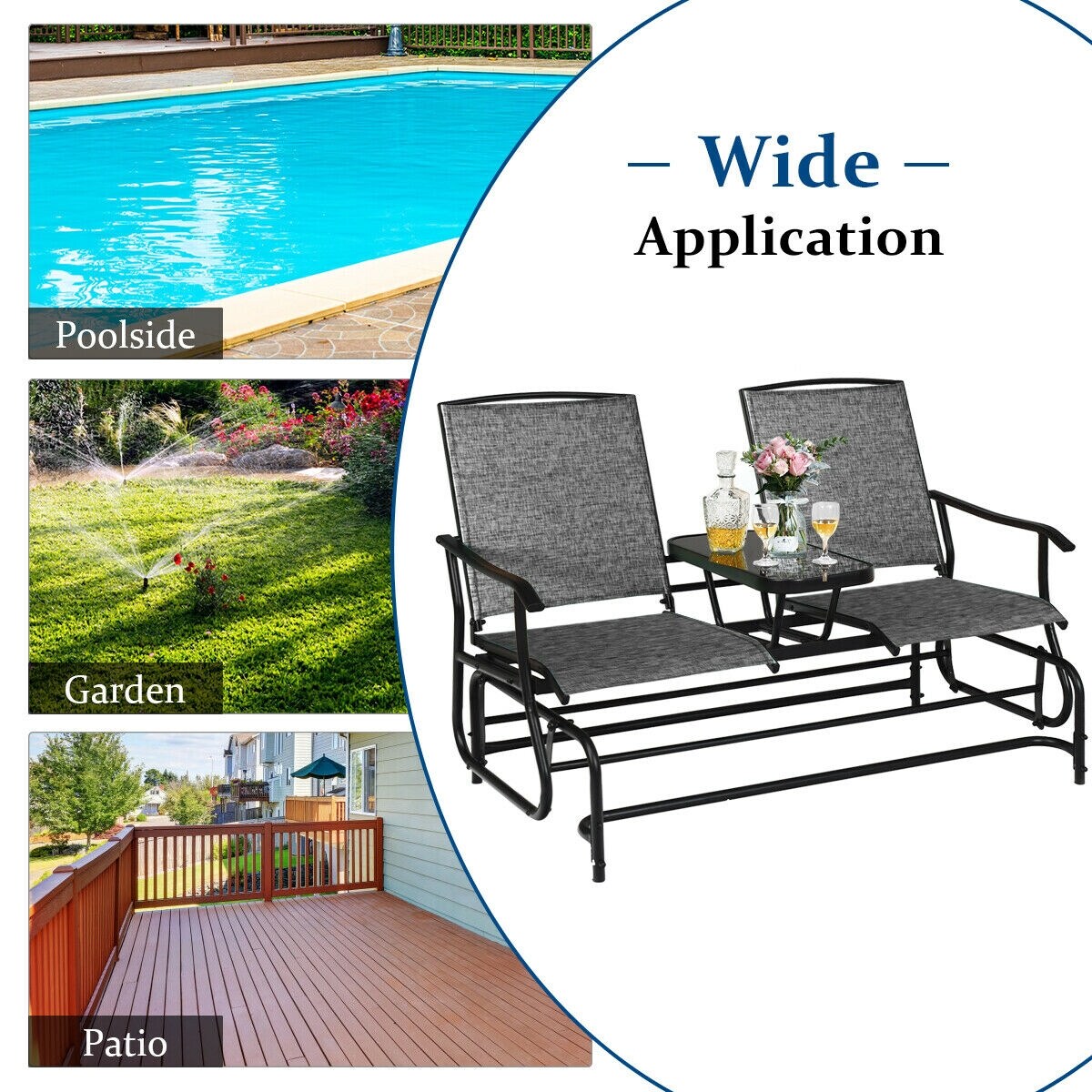 Clihome CWCH-OP7CS0357GR Patio-Chairs - View #5