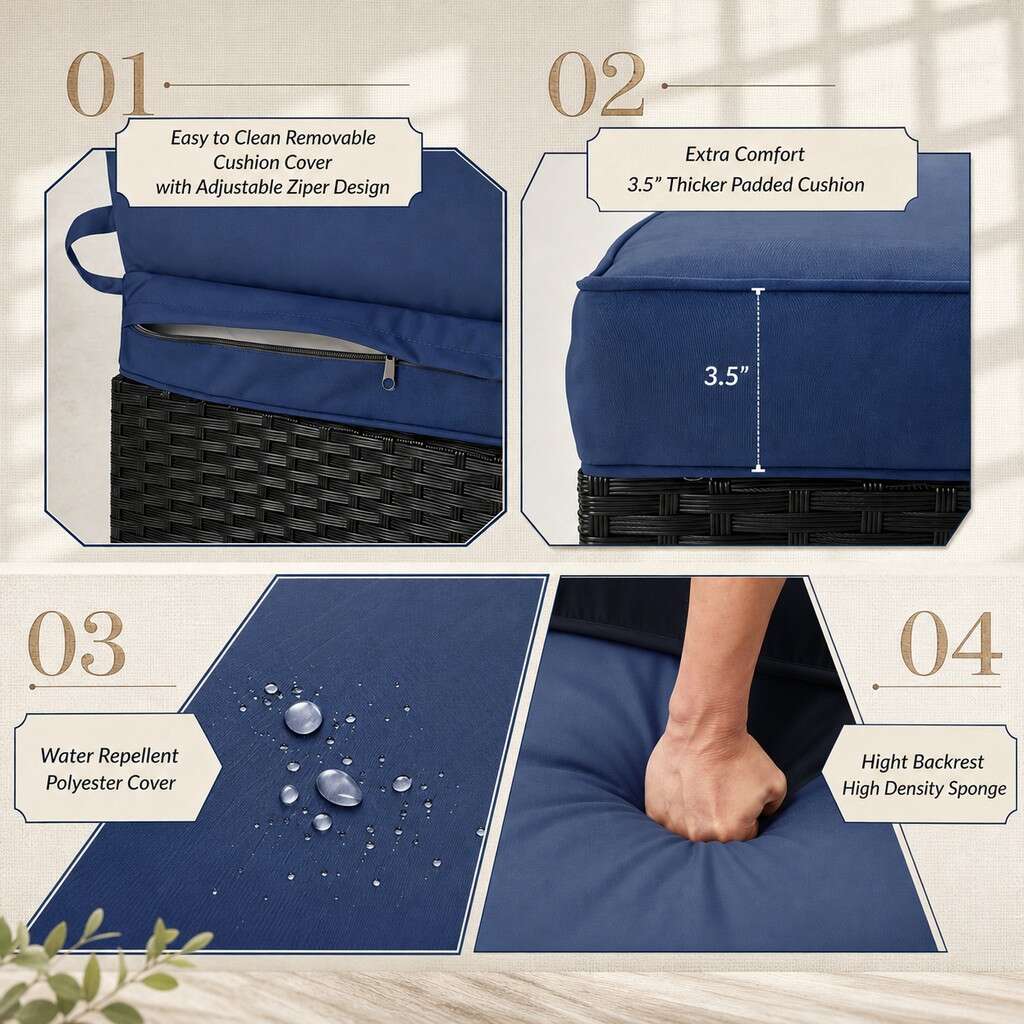 YODOLLA 16002BKDBU-9-Y-LS02 Patio-Conversation-Sets - View #5