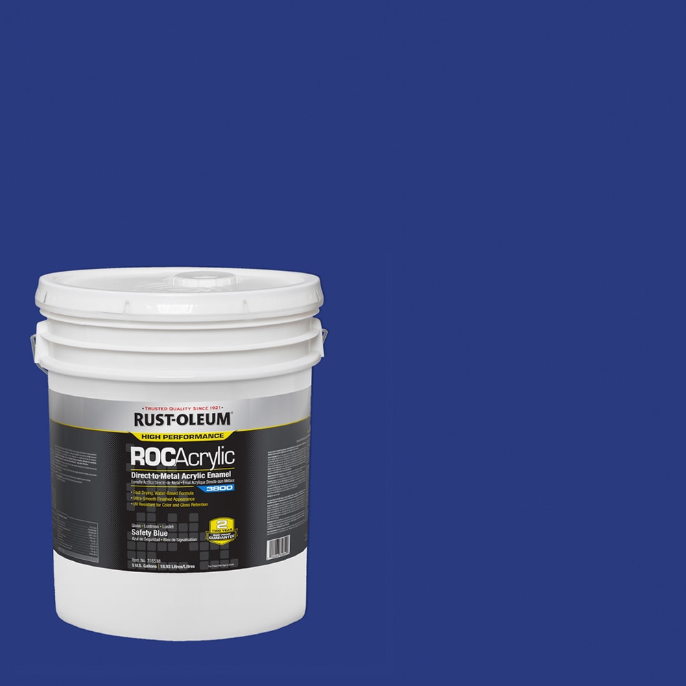 Rust-Oleum 316538SOS High Performance Gloss OSHA Safety Blue Interior/Exterior Water-based Industrial Enamel Paint ( 5-gallon )