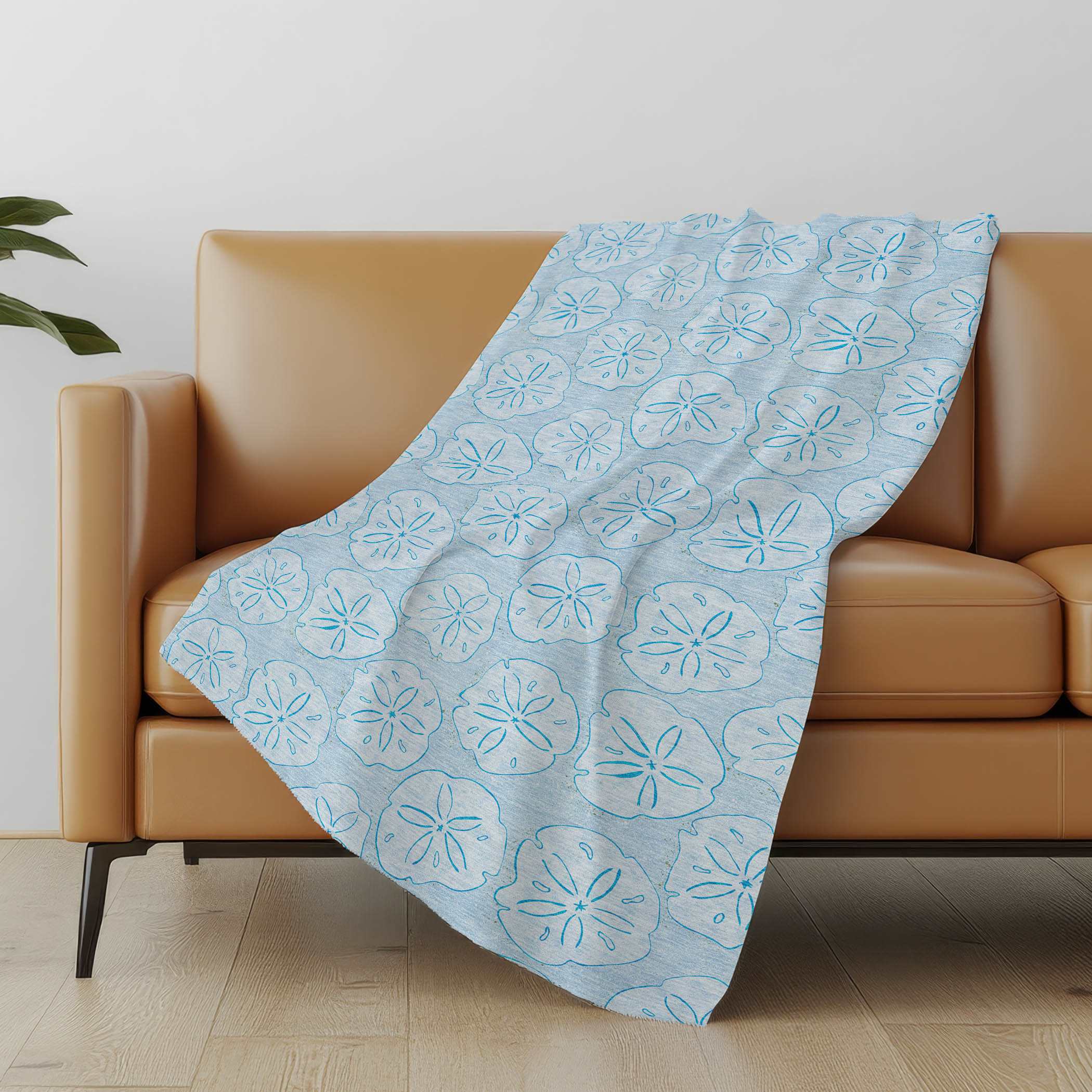 Addison Rugs ASB189BL50X70 Premium Machine Washable Addison ASB189 Blue Sherpa Throw Blanket