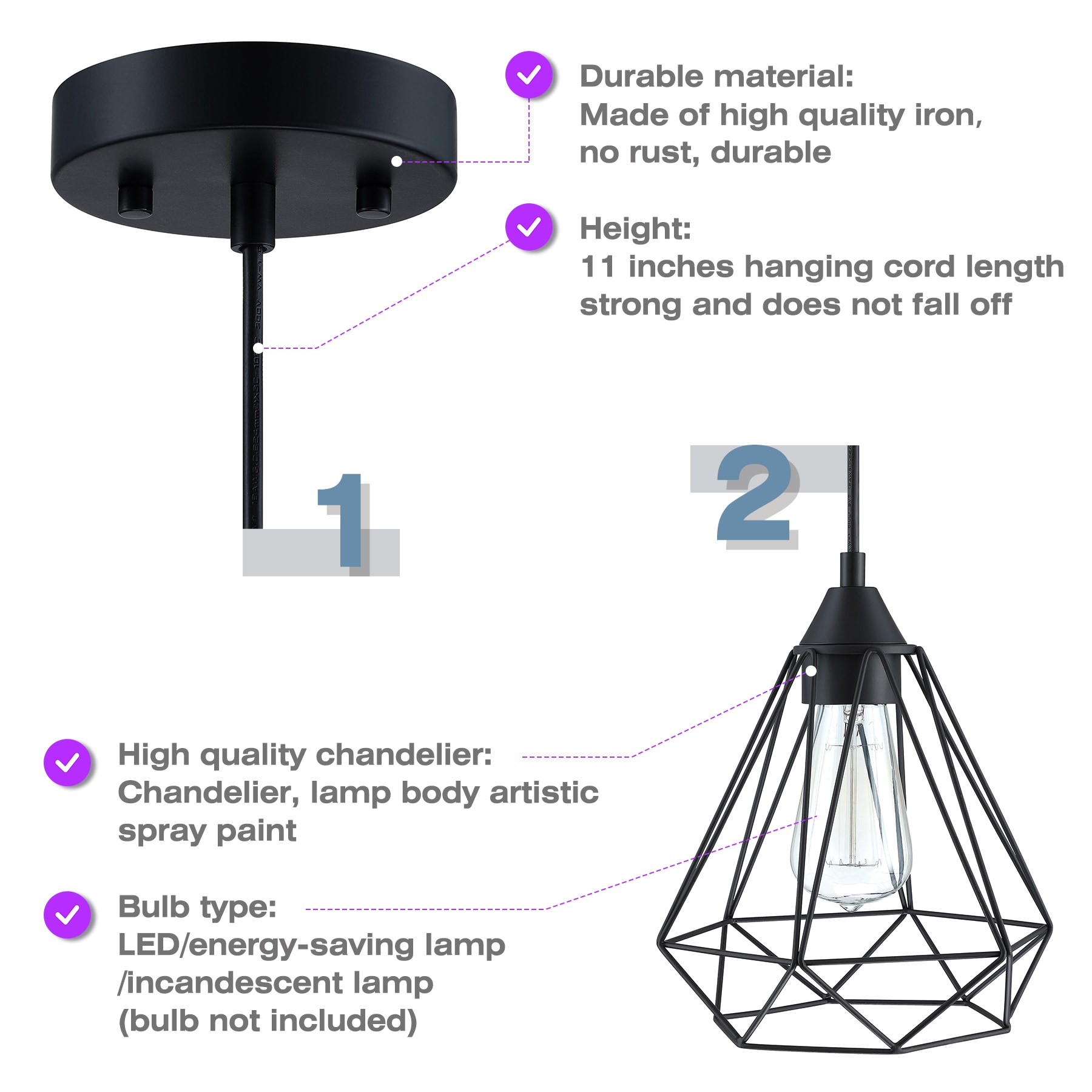 WELLFOR TTC12201 Pendant-Lights - View #4