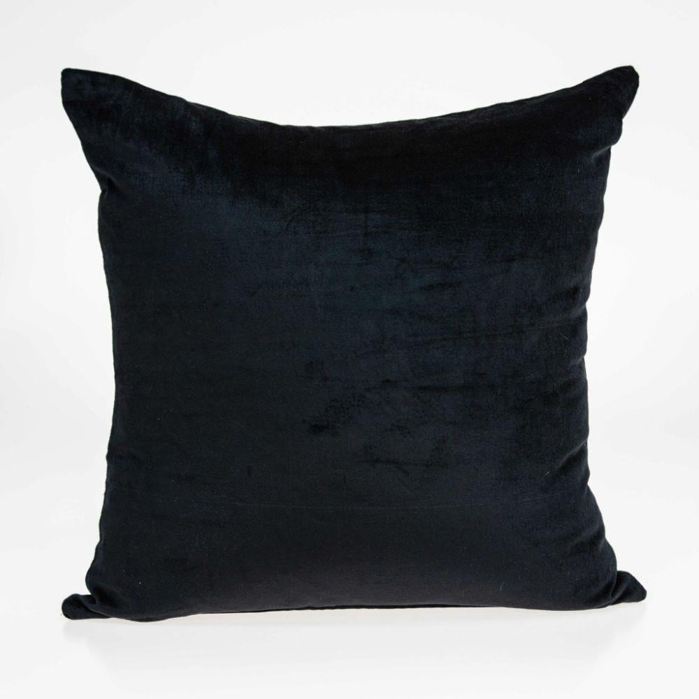 HomeRoots 334001 Jordan Black Standard Cotton viscose blend Pillow Case