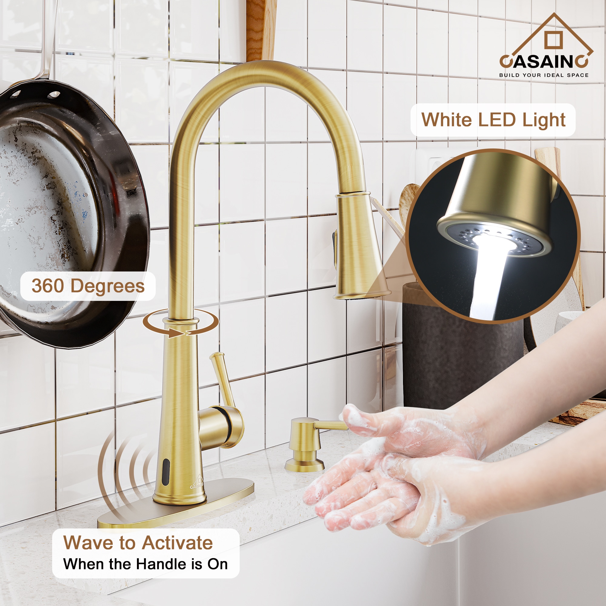 CASAINC CA-W3085-BG Kitchen-Faucets - View #6