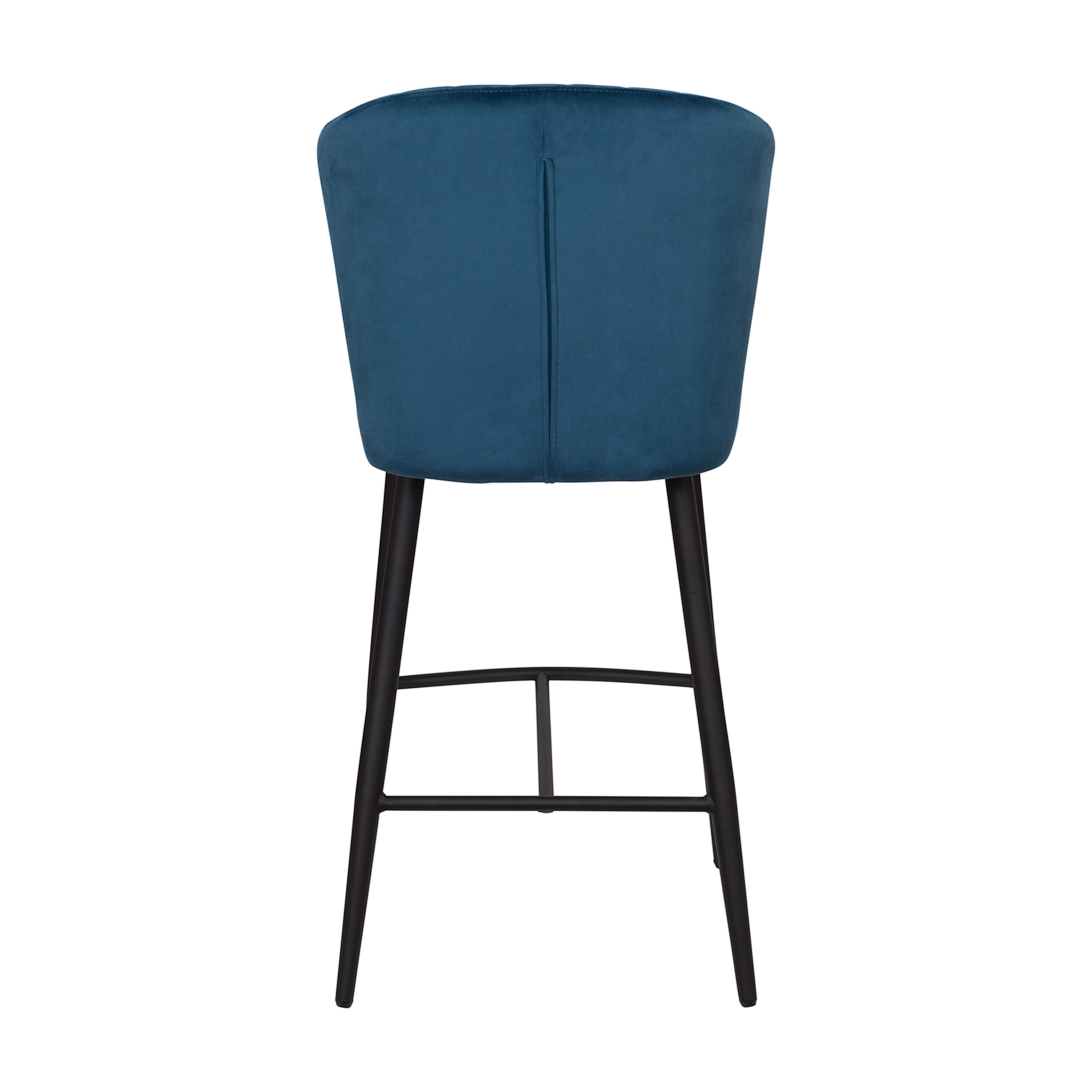 Jasper Navy Blue Velvet Counter Height Barstools, Set of 2