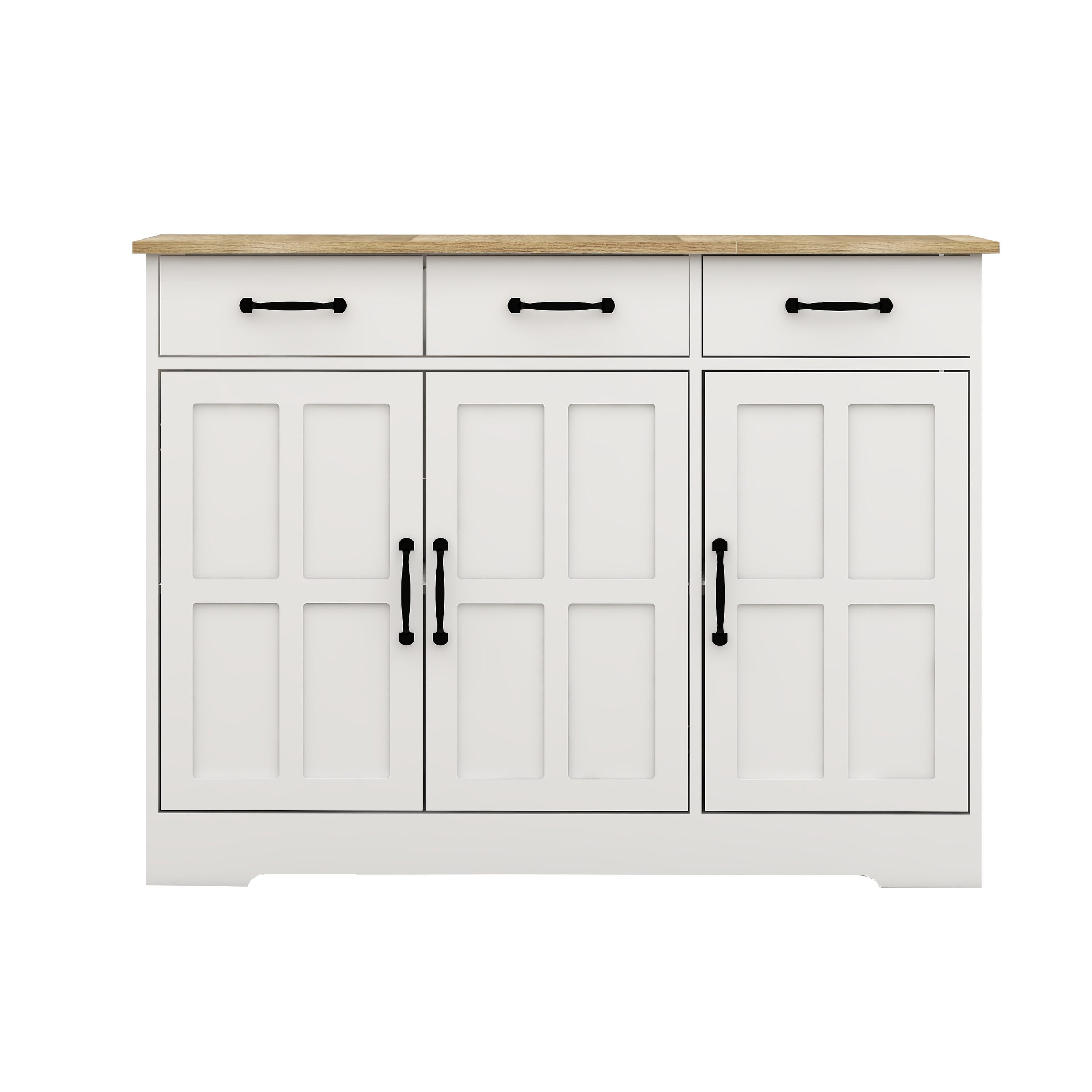 Damerin KK719A White MDF Base with MDF Wood Top Kitchen Cart ( 15.35-in x 42.72-in x 32.09-in )