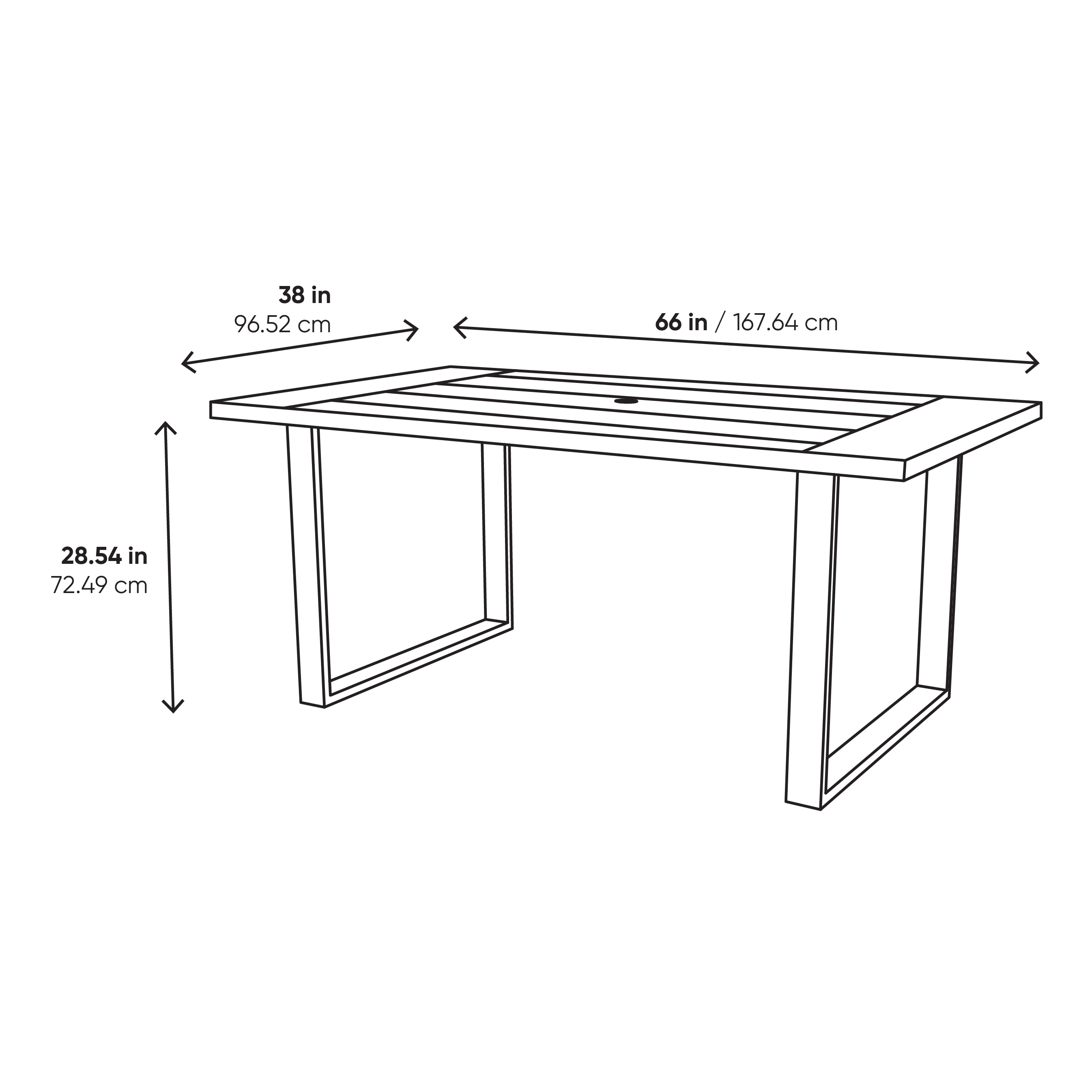 Origin 21 Clairmont Rectangle Outdoor Dining Table 38-in W x 66-in L ...