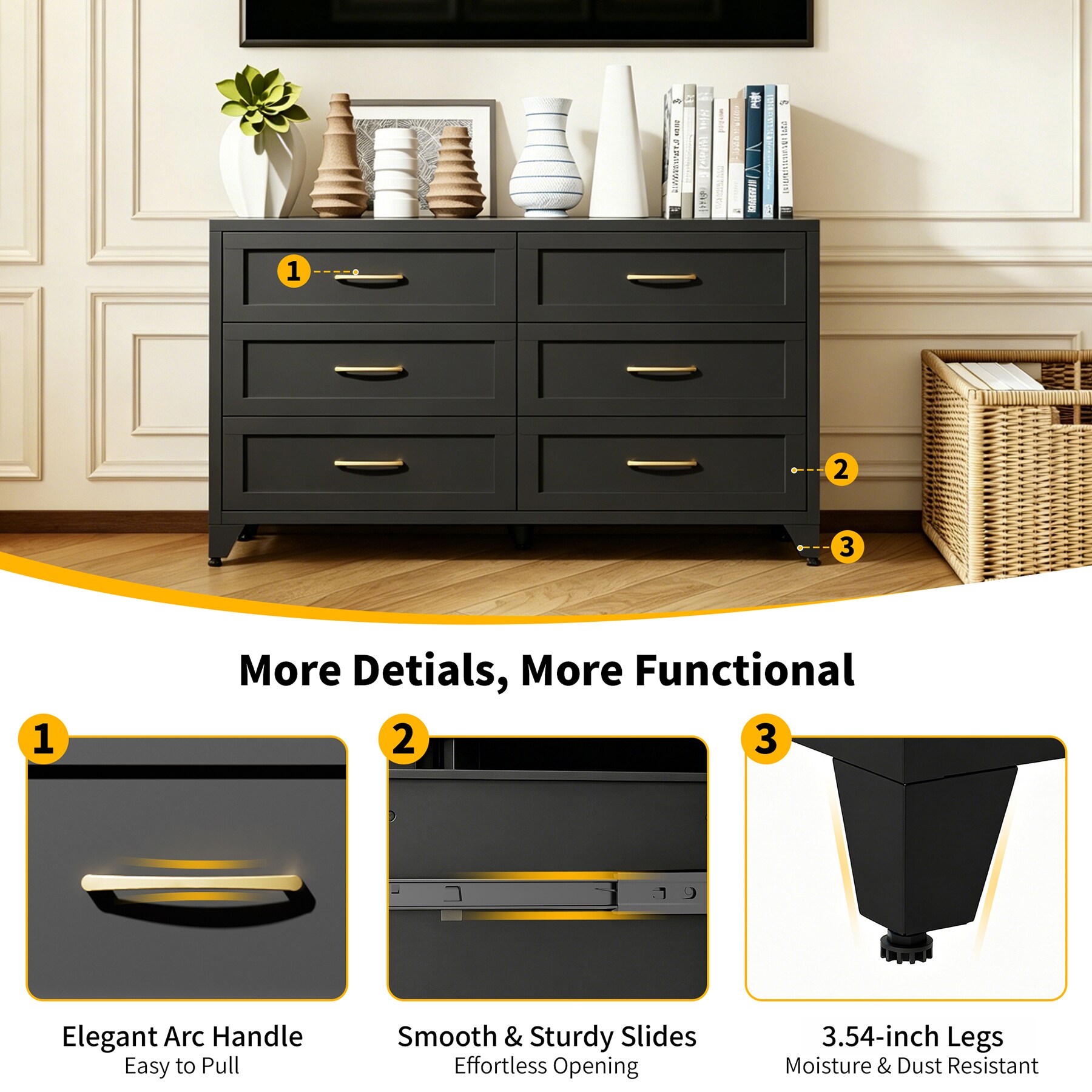 SINOFURN SYC080012BK dressers - View #6