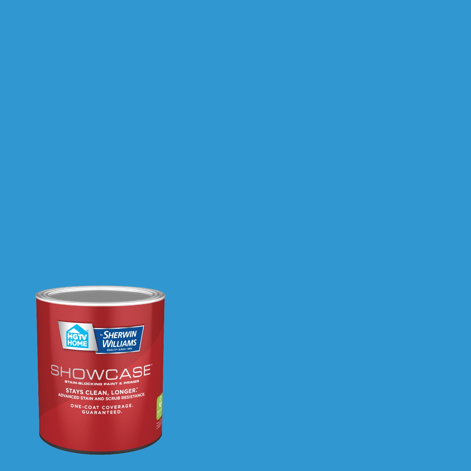HGTV HOME by Sherwin-Williams 4008-10B-935224 Showcase Satin Blue Burst 4008-10B Acrylic Interior Paint Paint + Primer ( 1-quart )