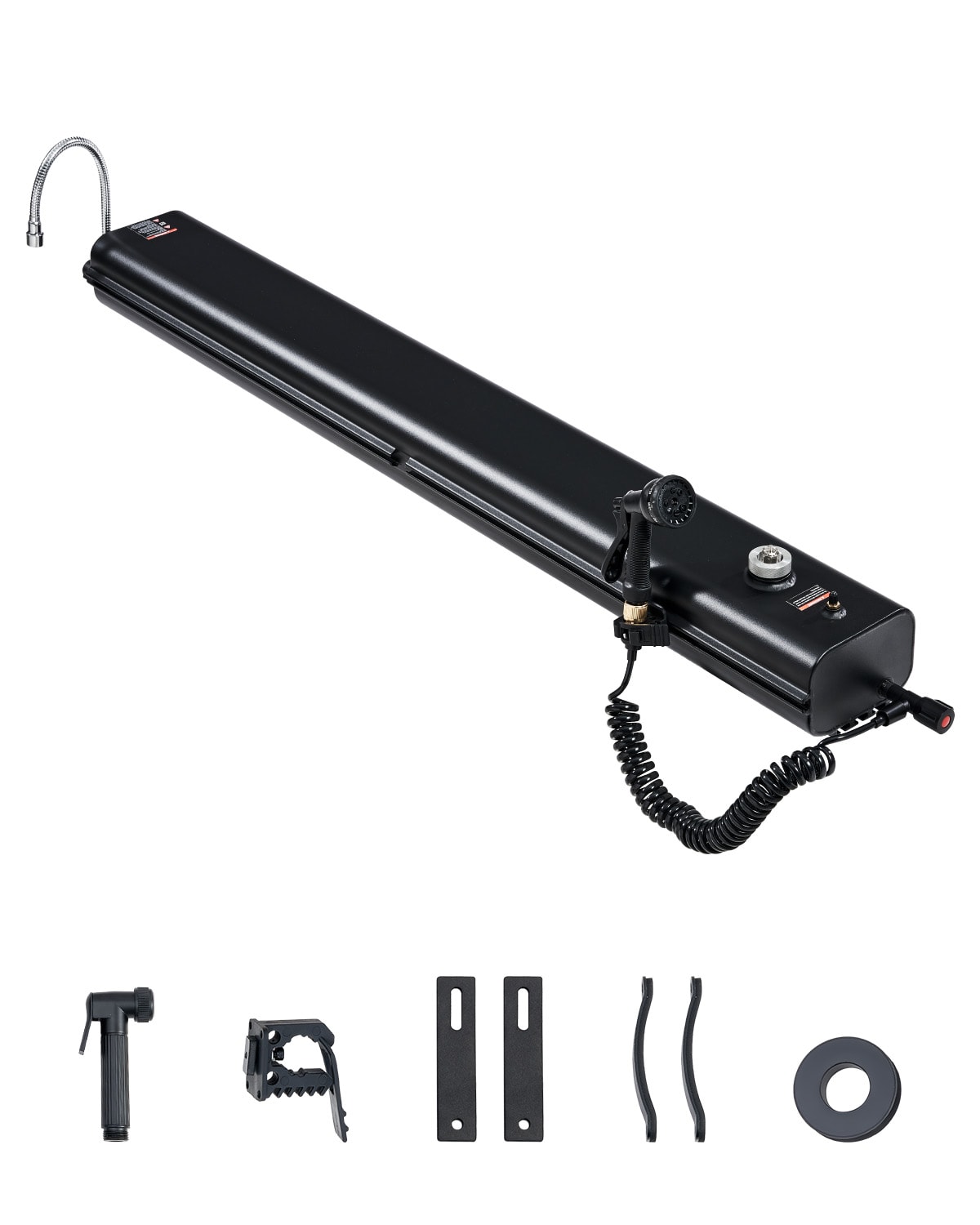 GIVIMO 7-gal Roof Rack Water Tank with Multi-Dispensing Aluminum Outdoor Tank featuring 2 Splash-Guard Panels and T-Slot for Roof Bars #LW038GIVSS540