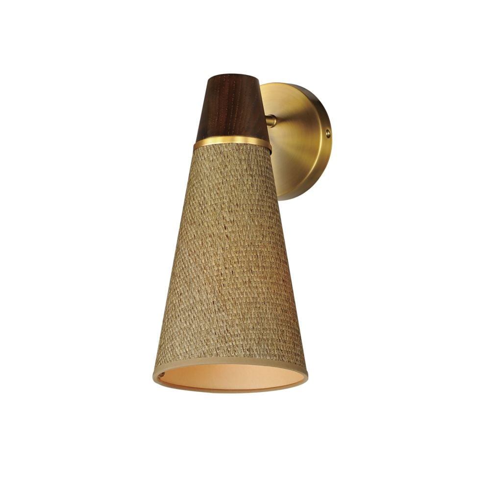 Maxim Lighting - Sumatra 6.5-in W 1 -Light Brushed Brass Transitional Hardwired Damp rated Wall S...