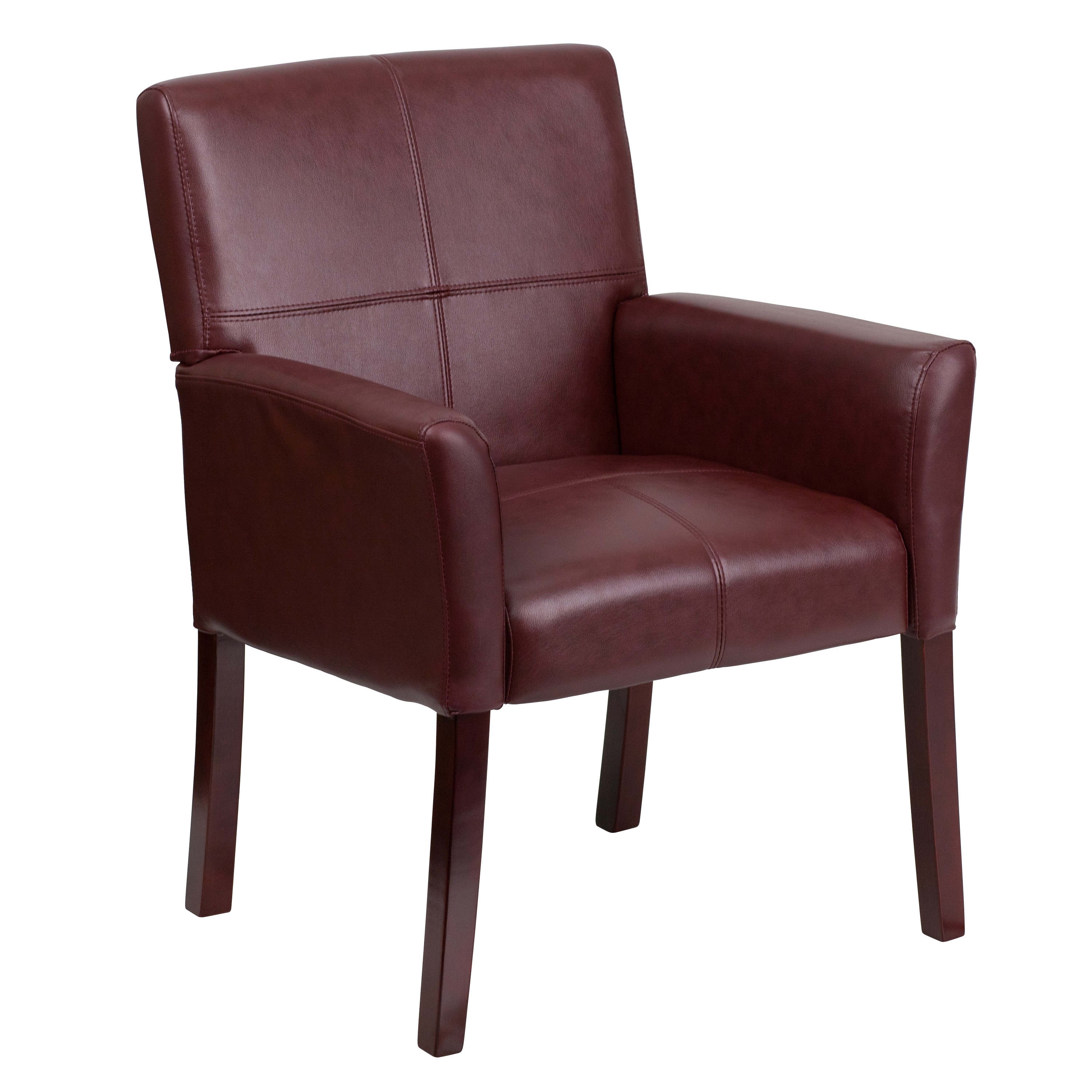Flash Furniture 847254022415 Modern Burgundy Faux leather Accent Chair
