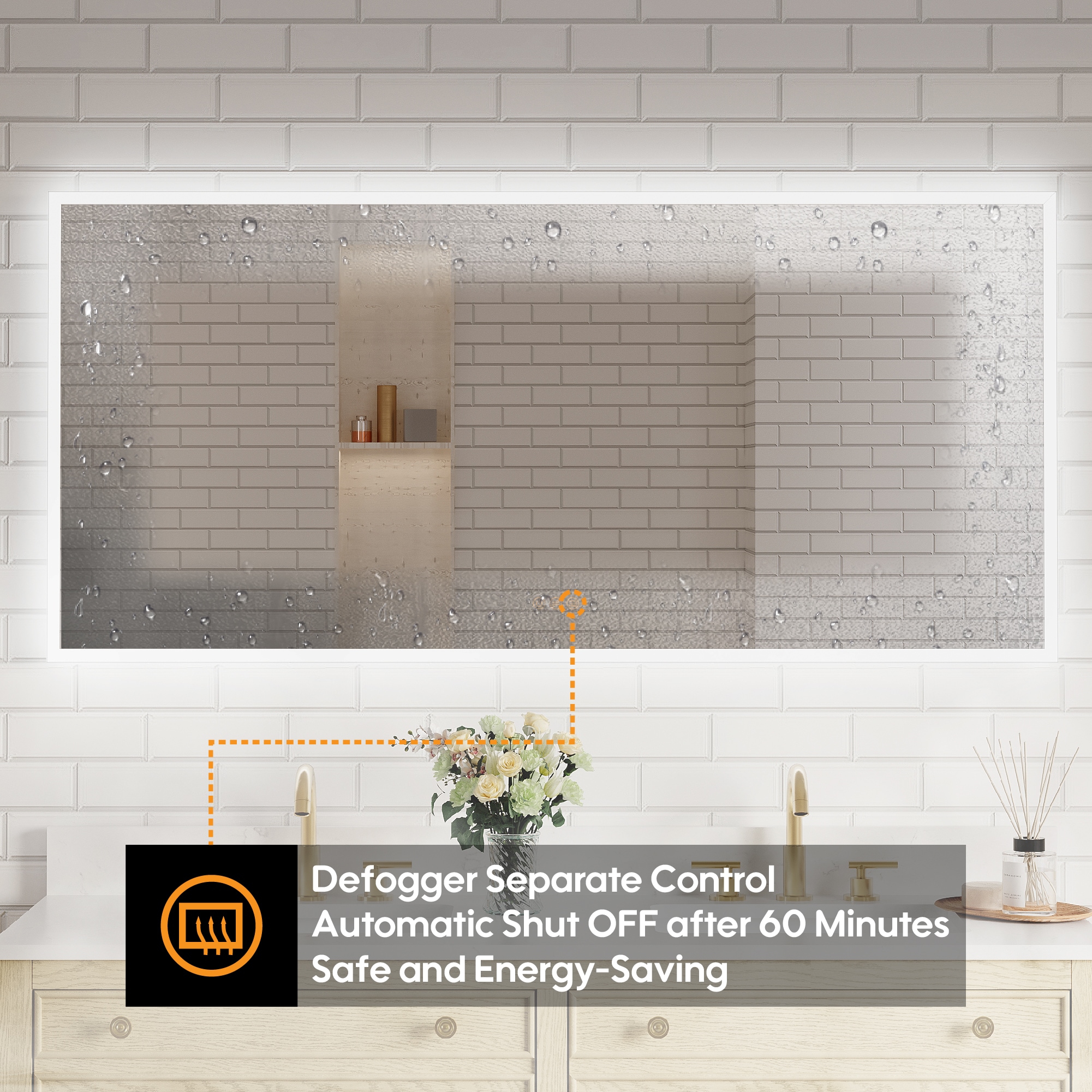 WELLFOR UCS-10FL6028 Framed-Bath-Mirrors - View #2