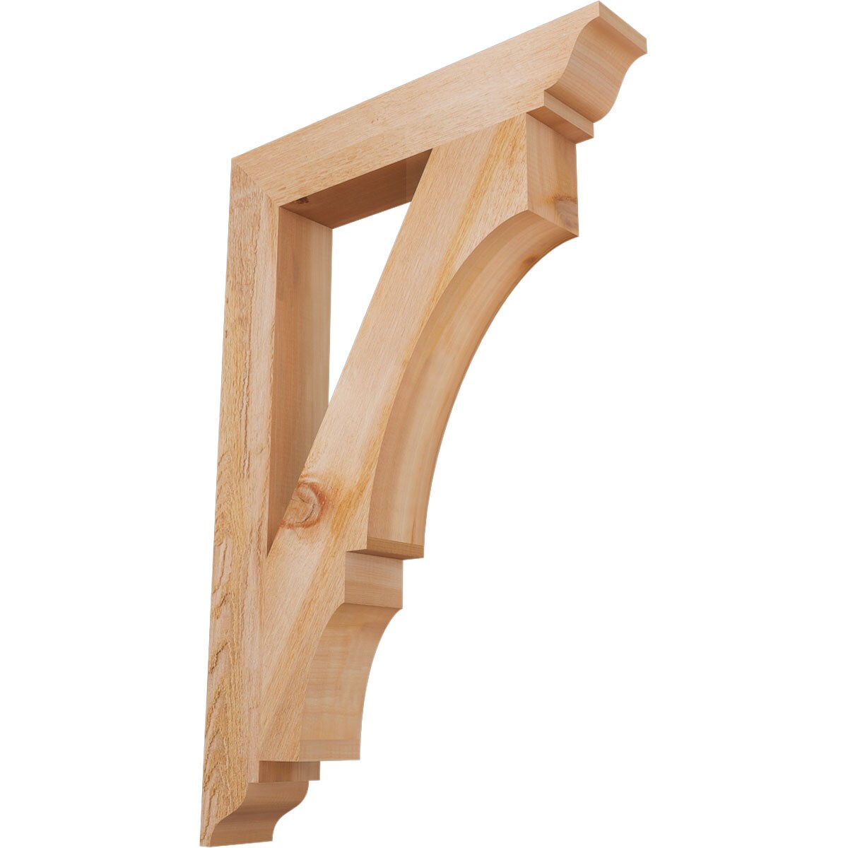Ekena Millwork BKT04X24X36BOA01RWR Balboa traditional rough sawn 4-in x 24-in x 36-in Western red cedar Brown Wood Standard bracket