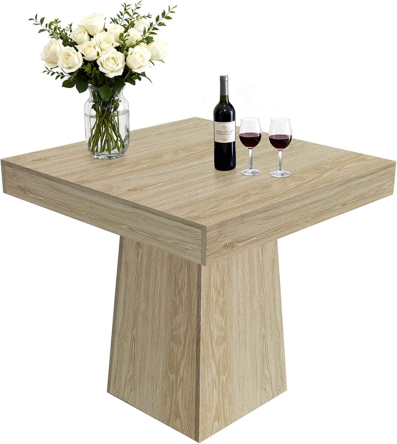 Garvee 31 in Square Dining Table for 2-4 Small Kitchen Dinner Table with Heavy Duty Pedestal Base for Apartment Breakfast Nook