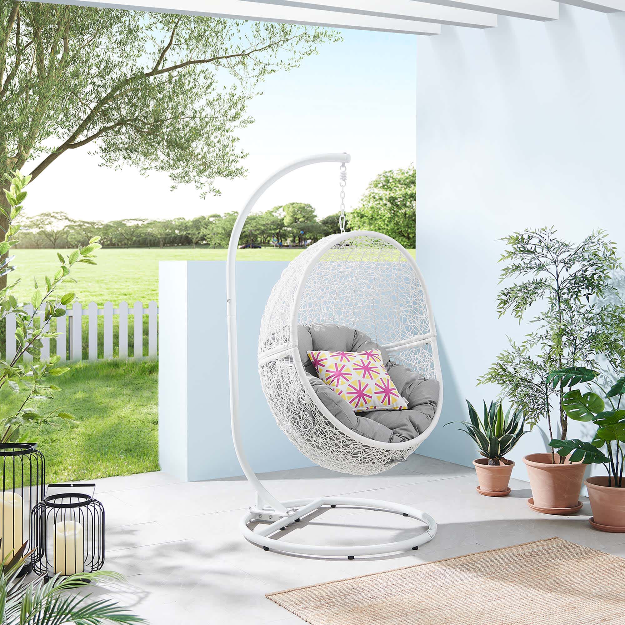 Modway EEI-6262-WHI-GRY Swing-Gliders - View #10