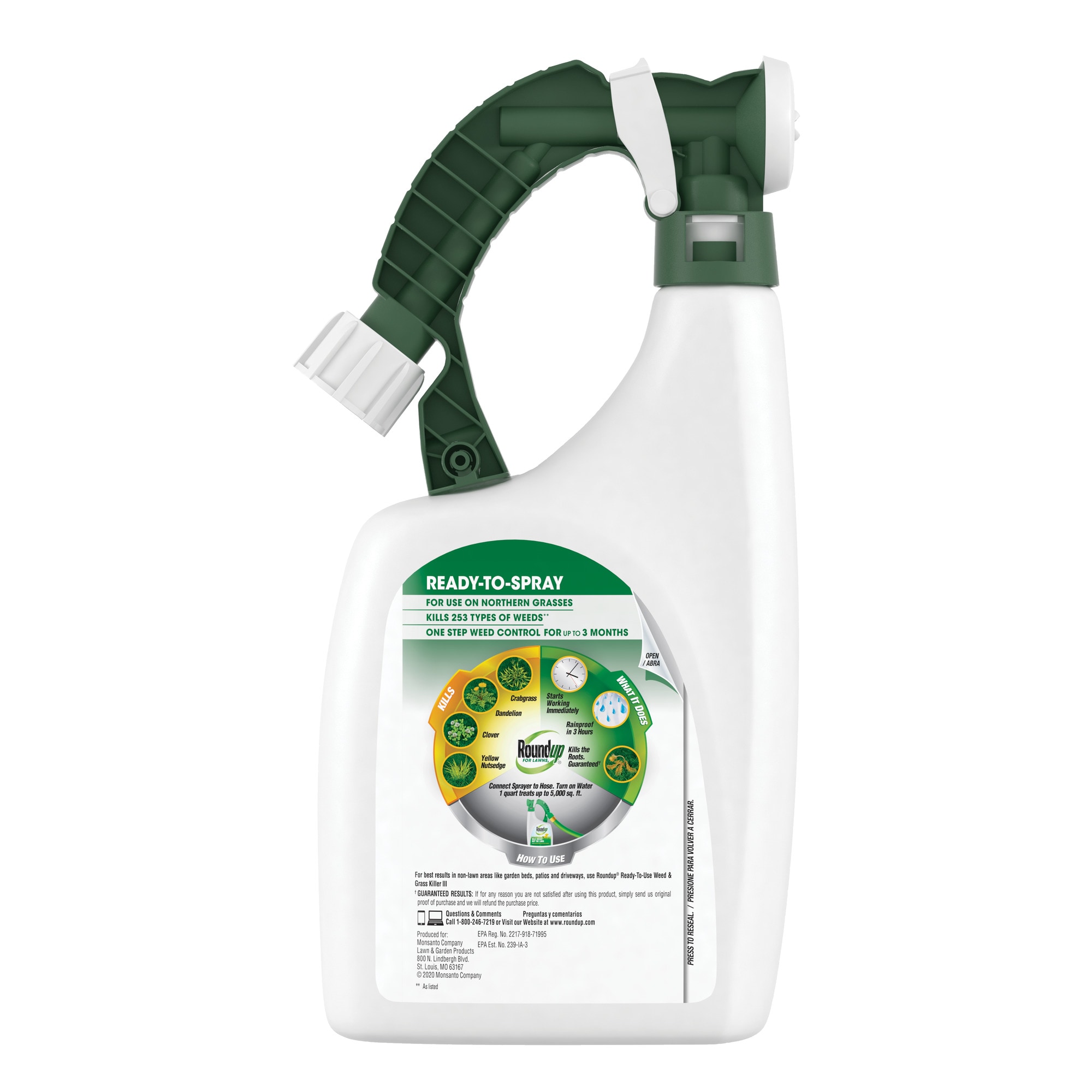 Roundup For Lawns3 32-fl Oz Hose End Sprayer Lawn Weed Killer In The ...