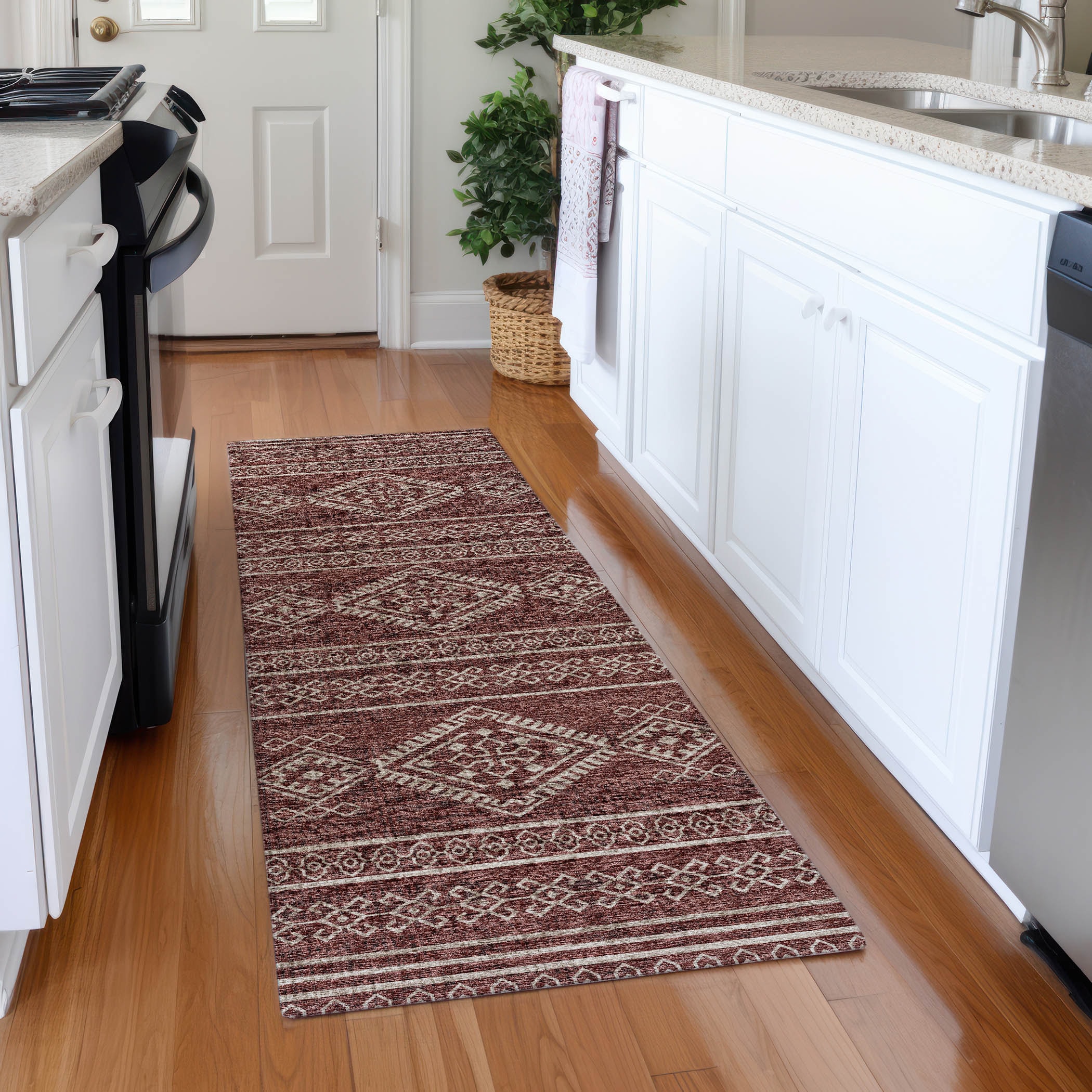 Addison Rugs AMF120CA2X8 Mayfield AMF120CA 2 x 7 (ft) Loomed Polyester Canyon Rectangular Indoor Geometric Machine washable Area rug