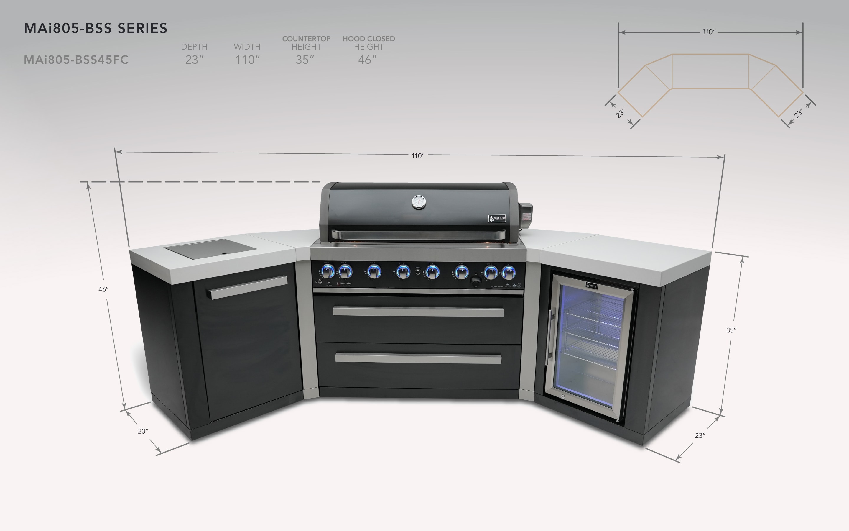 Mont Alpi MAI805-BSS45FC Modular-Outdoor-Kitchens - View #2