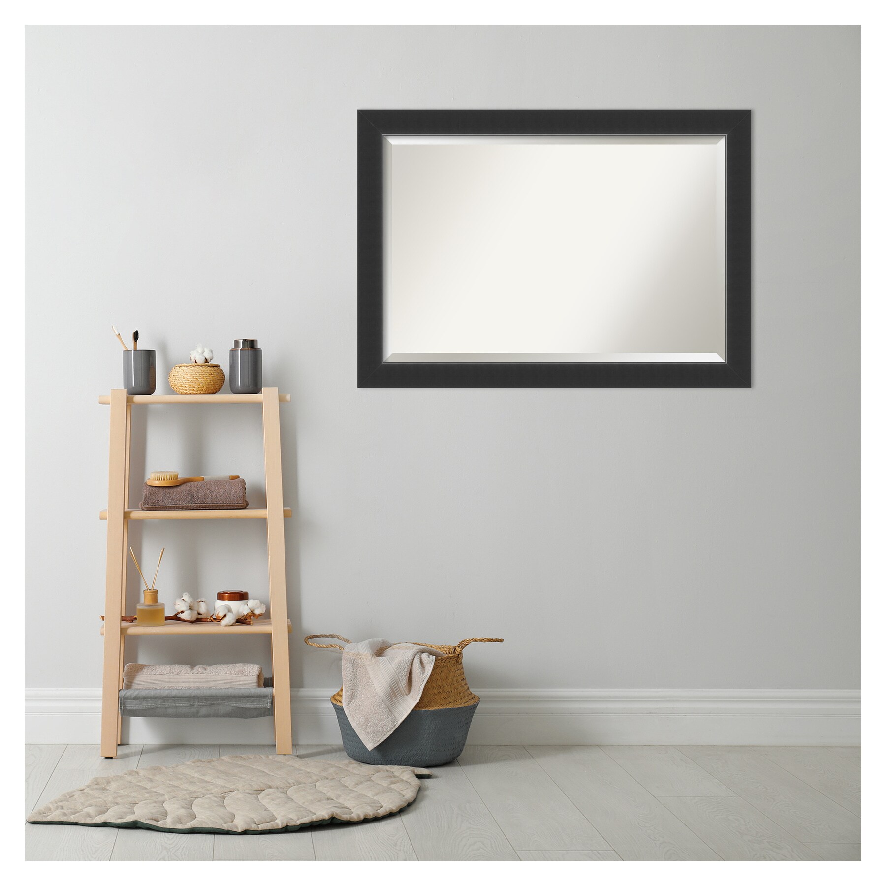 Corvino Pine Wood 29" x 41" Beveled Rectangular Wall Mirror