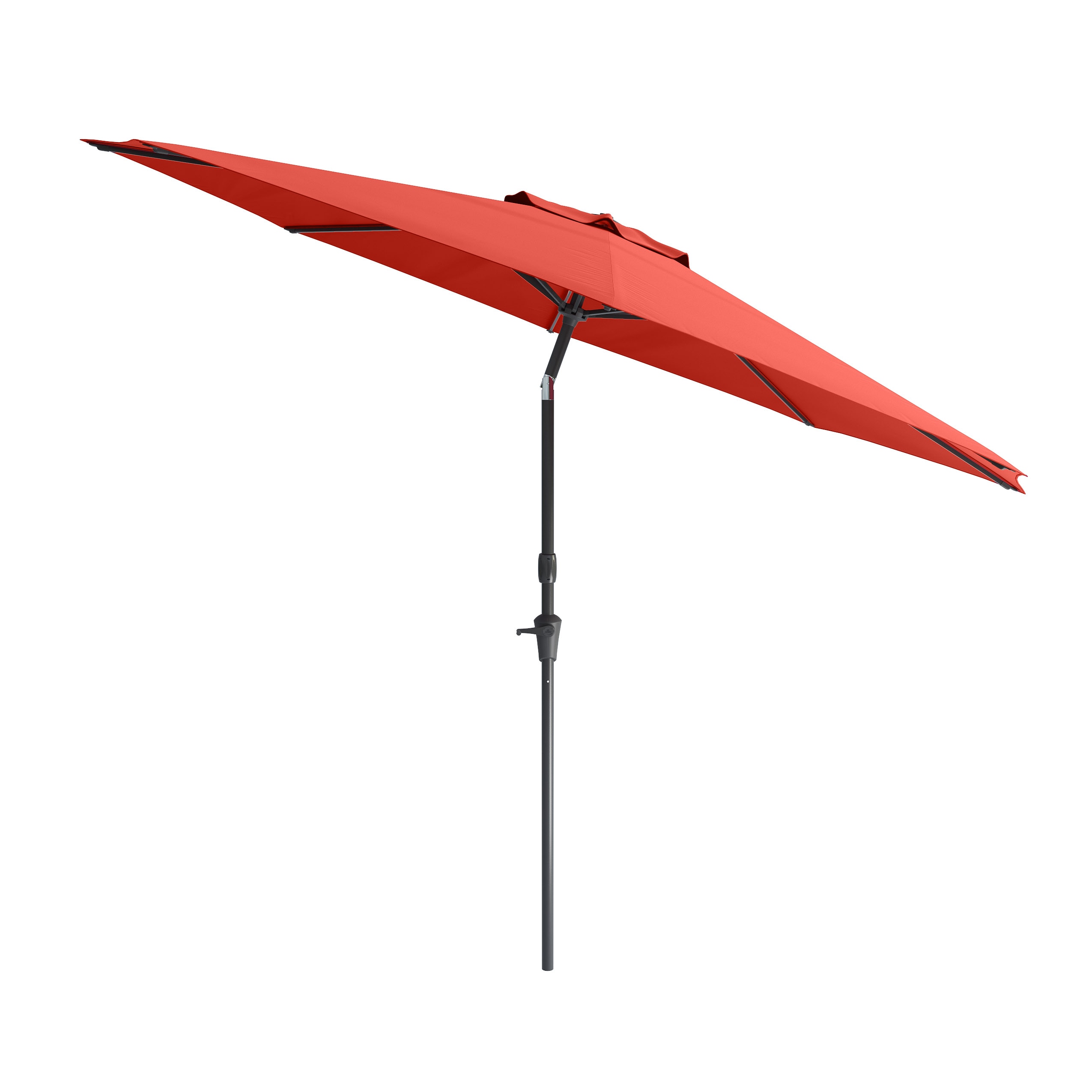 CorLiving PPU-780-U 10-ft Aluminum Red Auto-tilt Market Patio Umbrella