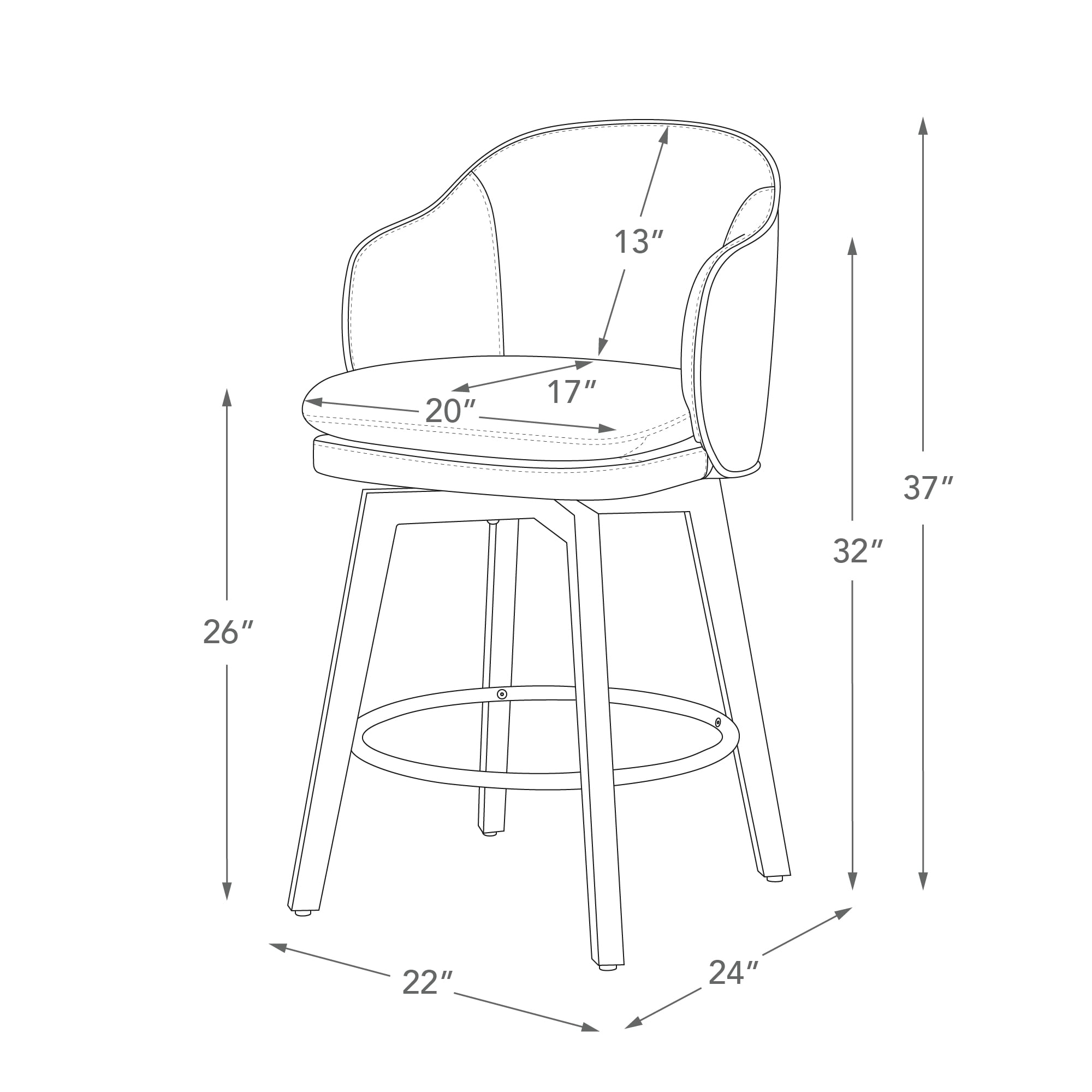 Circle 55 1-LWSBS7Y003-DN239 stools - View #9