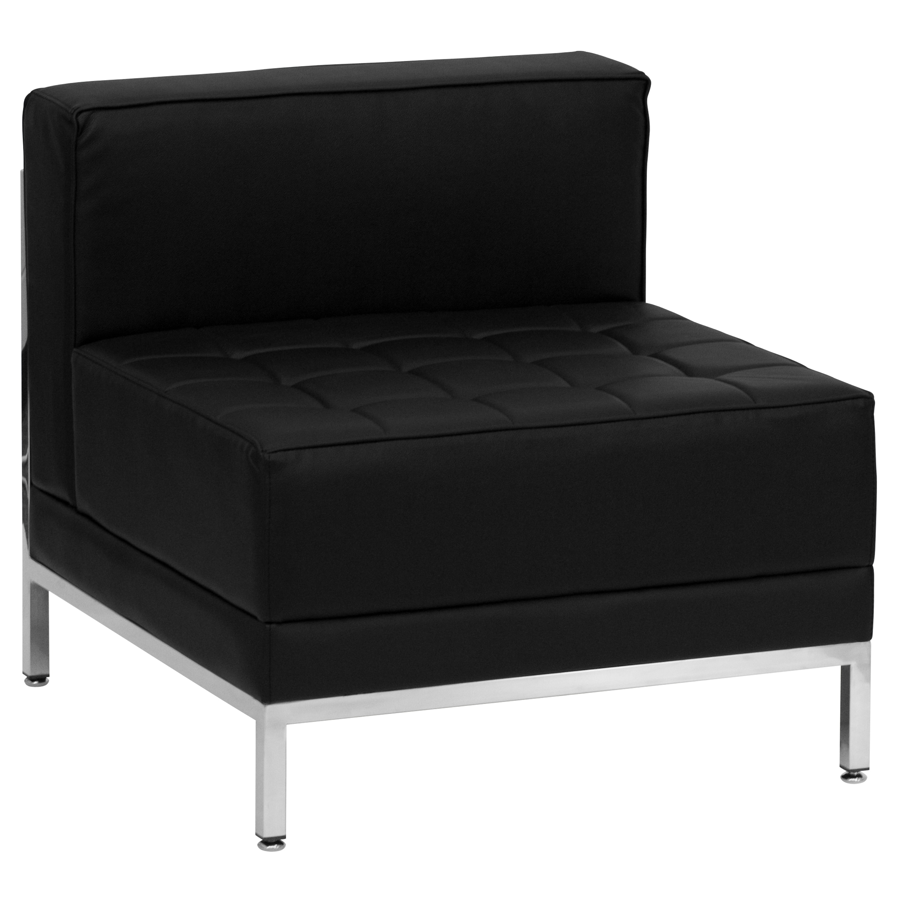 Flash Furniture 847254017534 HERCULES Imagination Series Modern Black Faux leather Accent Chair